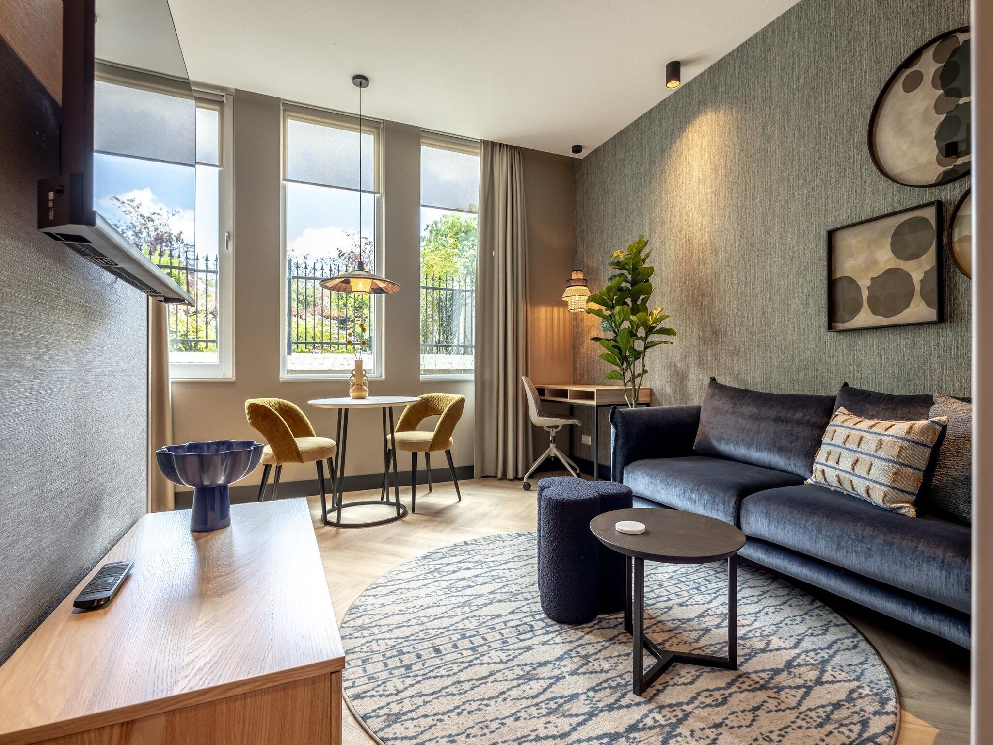 De woonkamer van Delft 1A in Delft