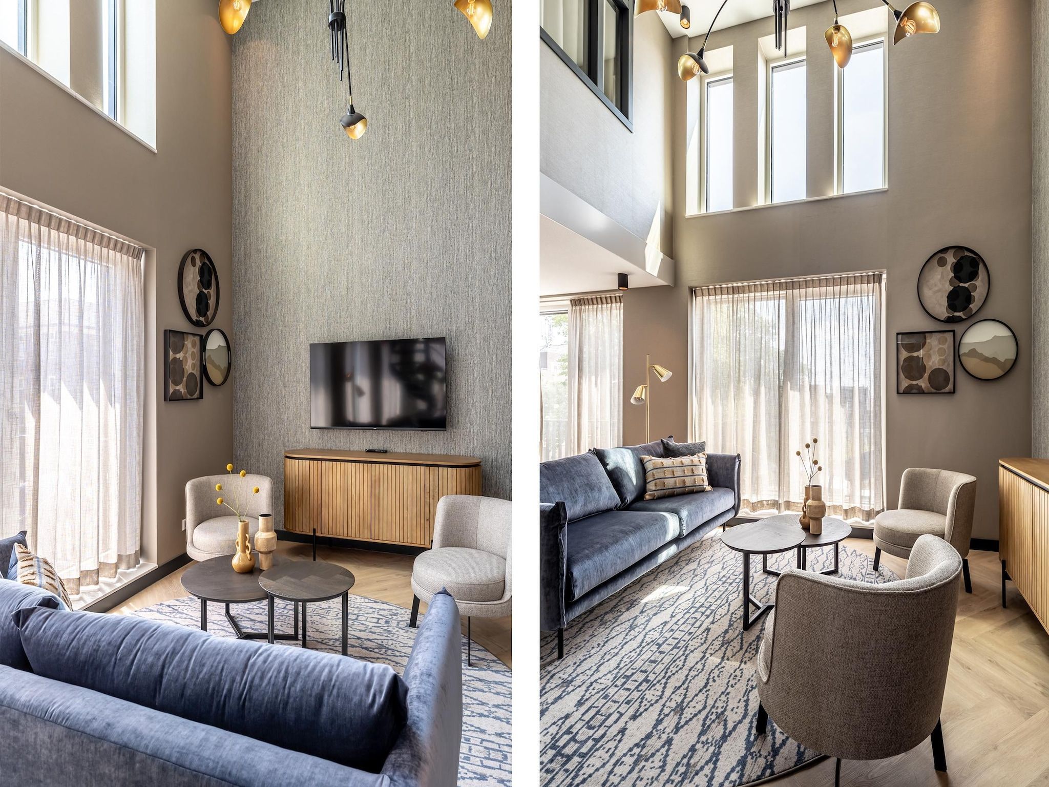 De woonkamer van Delft 4B in Delft