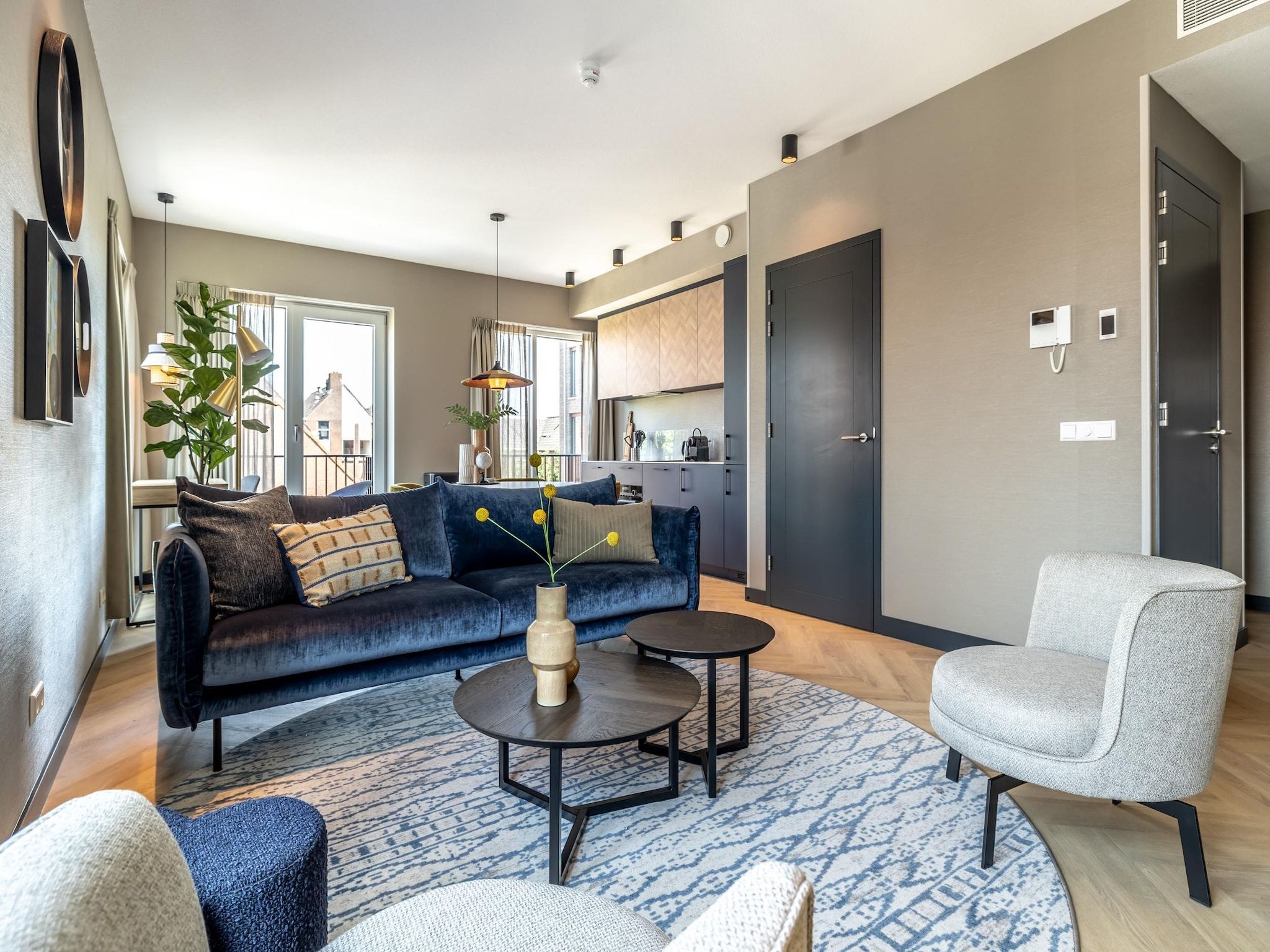 De woonkamer van Delft 4B in Delft