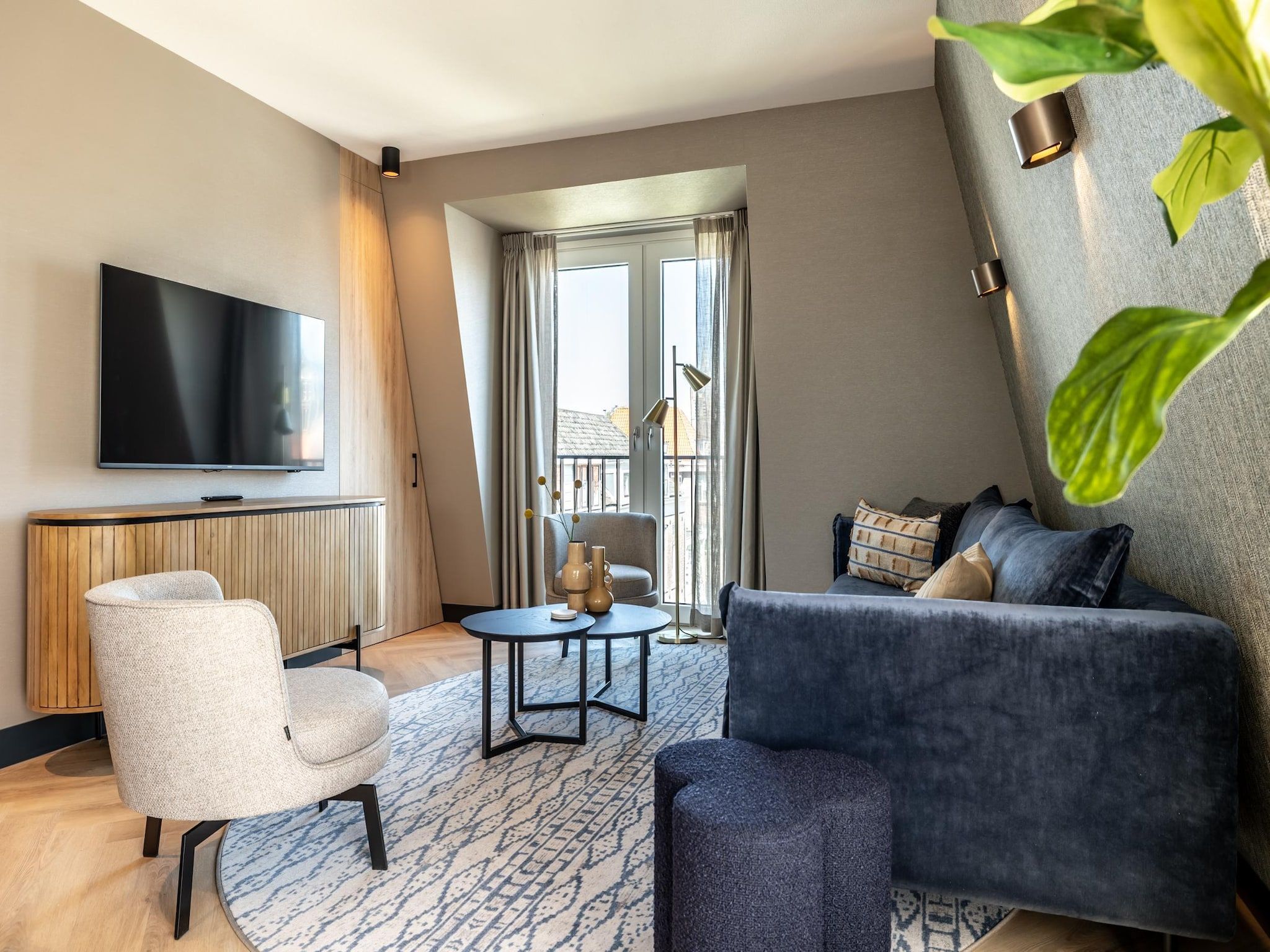 De woonkamer van Delft 4C in Delft