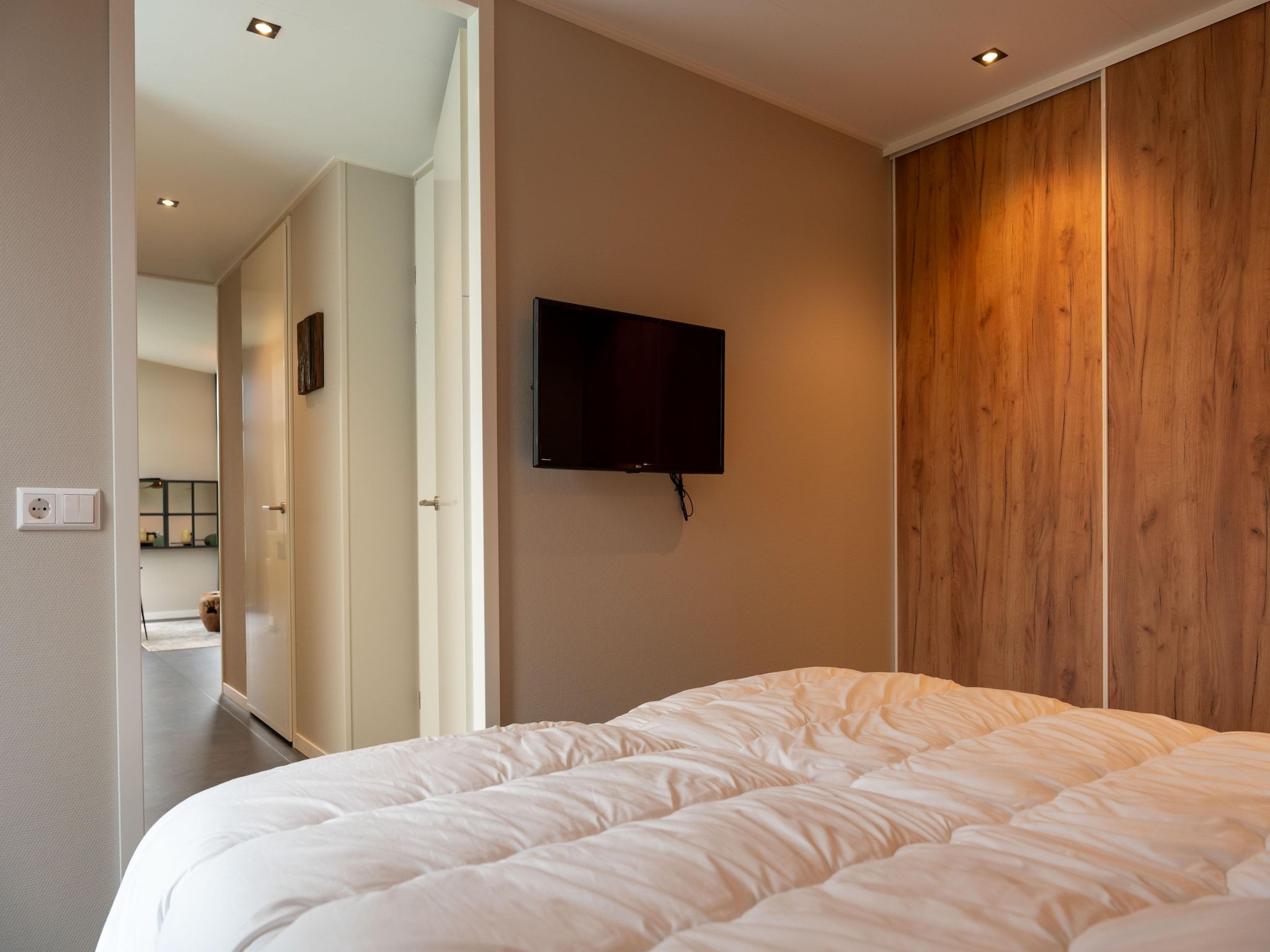 Een slaapkamer van Oan't Wetter in Sint Nicolaasga