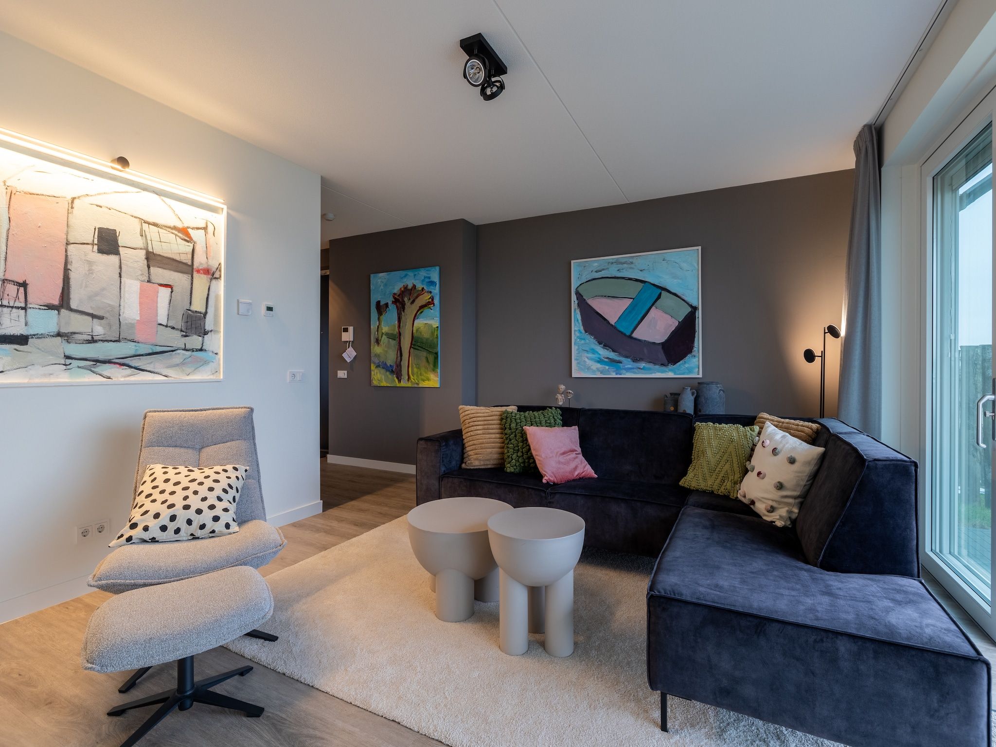 De woonkamer van Appartement Vista Maris - Havenweg 8-28  Sint-Annaland in Sint-Annaland
