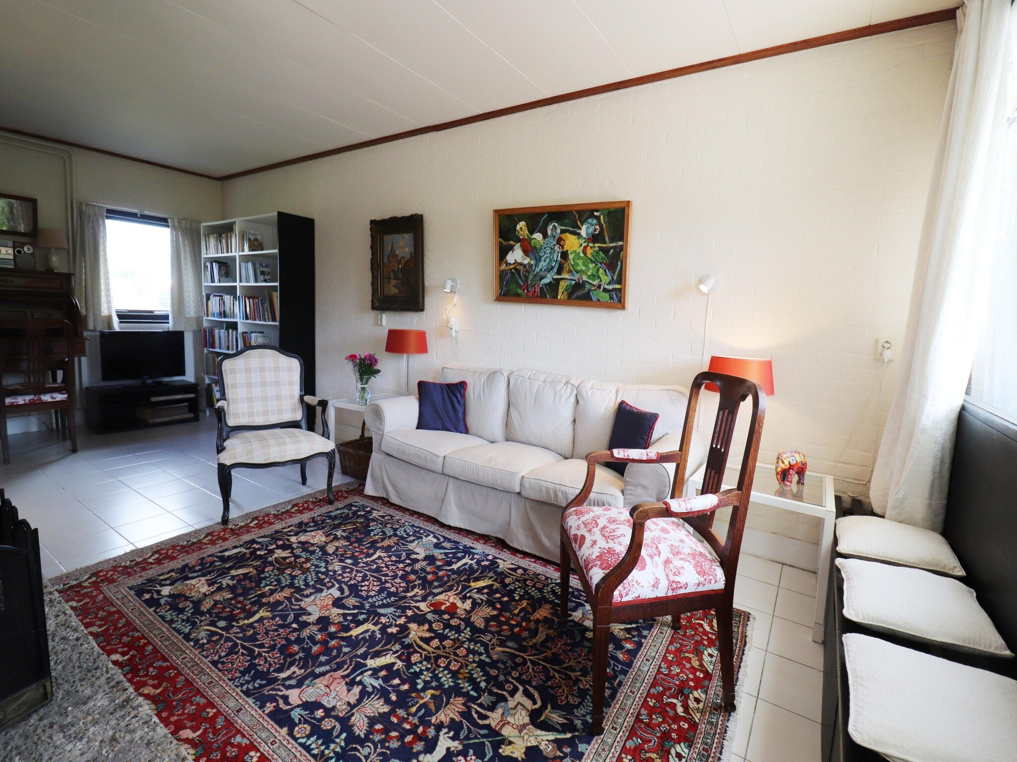 De woonkamer van Constance in Noordwijkerhout