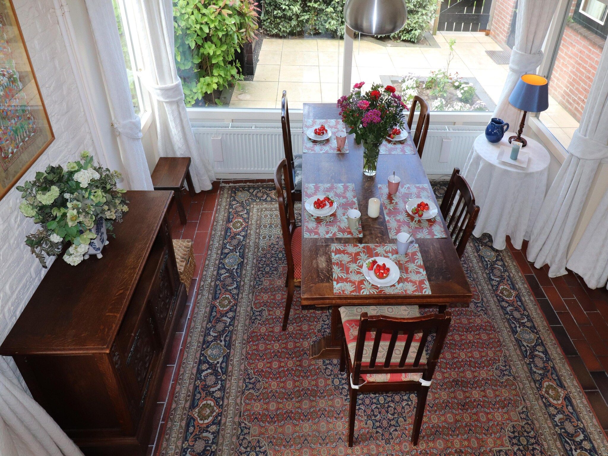 De eetkamer van Constance in Noordwijkerhout