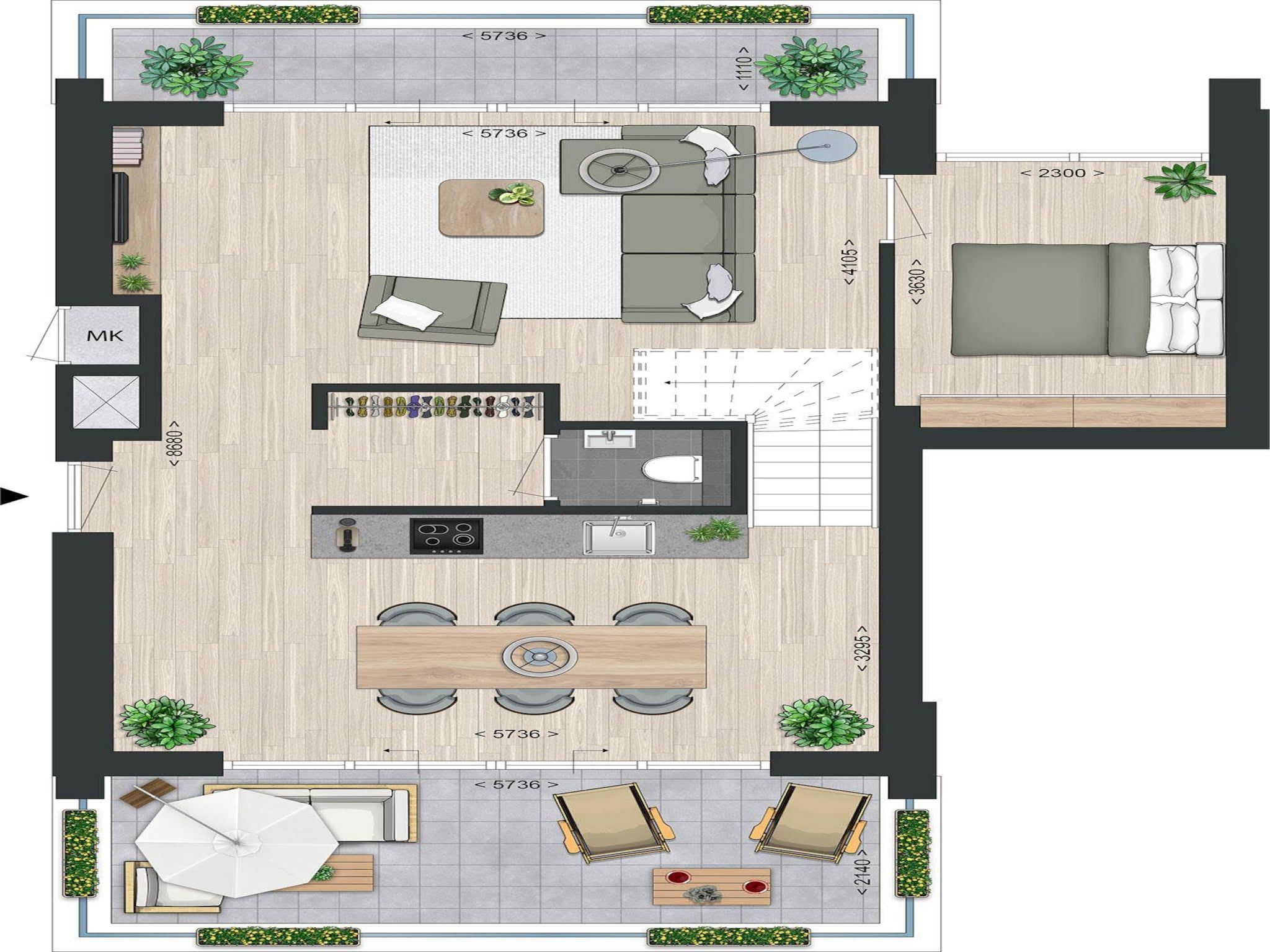 De buitenkant van Appartement Vista Maris 'Haus am See' - Havenweg 8-30  Sint-Annaland in Sint-Annaland