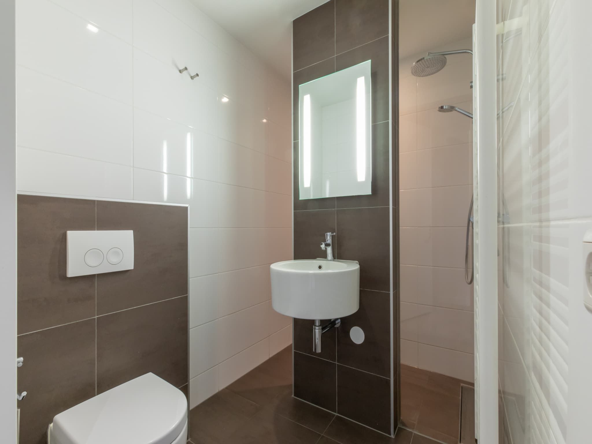 De badkamer van Vakantiehuisje Langstraat 29B Zoutelande 4 Personen  Comfortabel Verblijf in Zoutelande