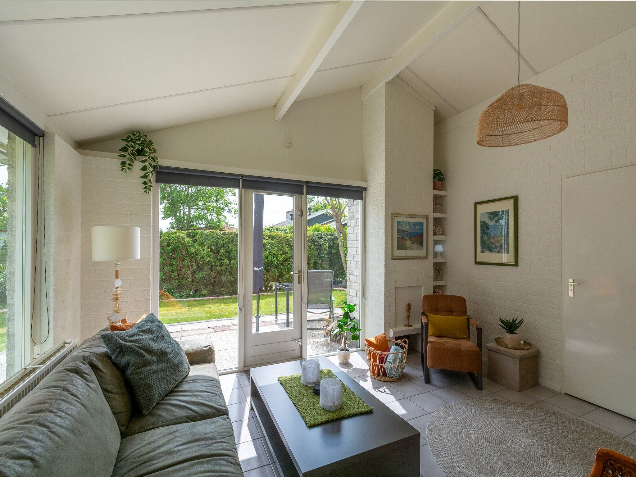 De woonkamer van Watersnip 9 in Petten