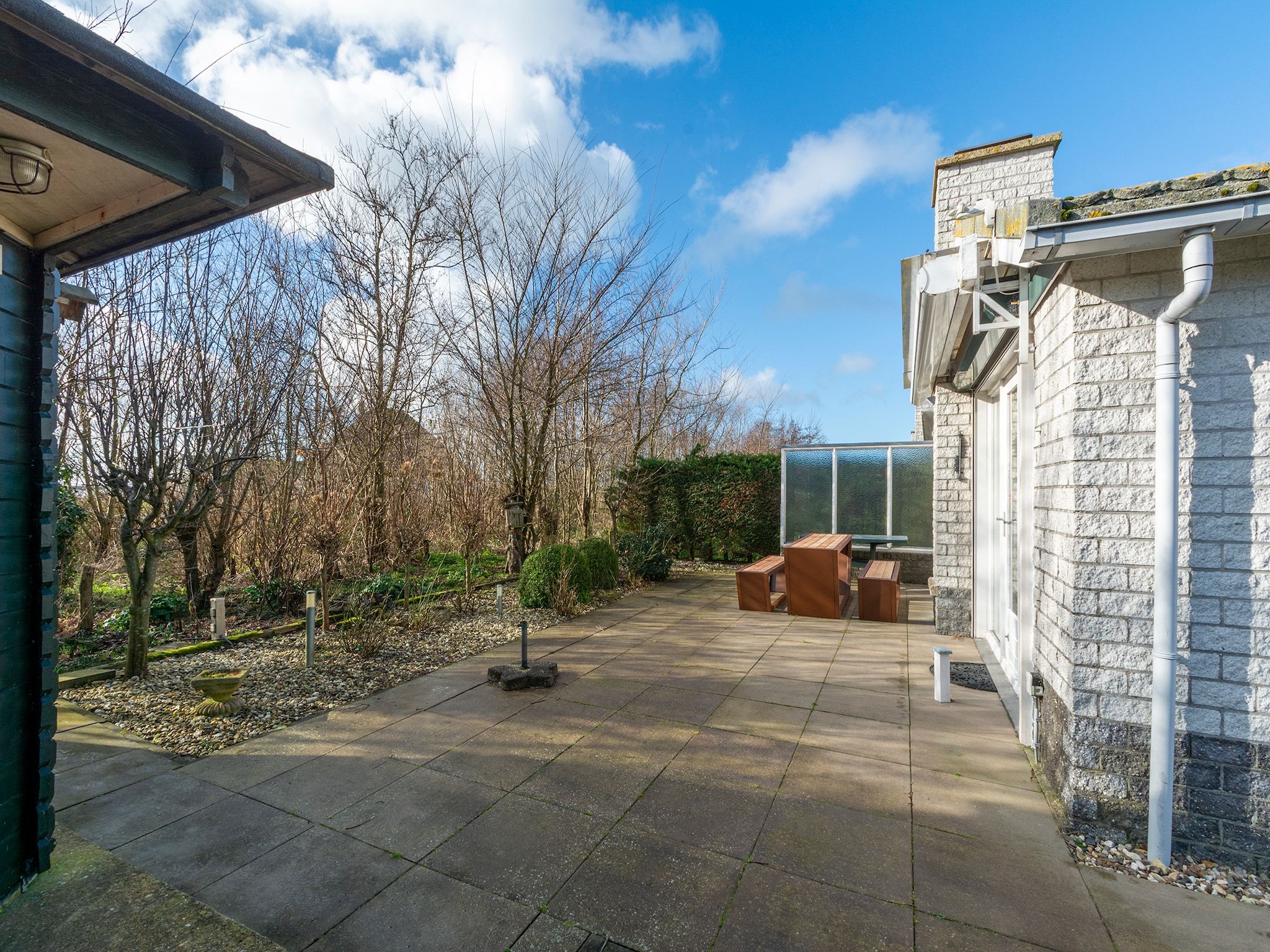 De tuin van Watersnip 57 "Huis Skuumkoppe" in Petten