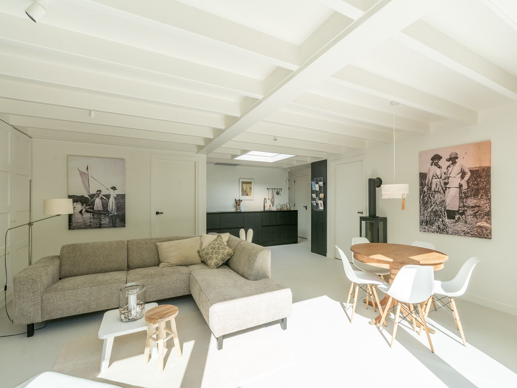 De woonkamer van Beach Bungalow Sint aan Zee in Sint Maartenszee