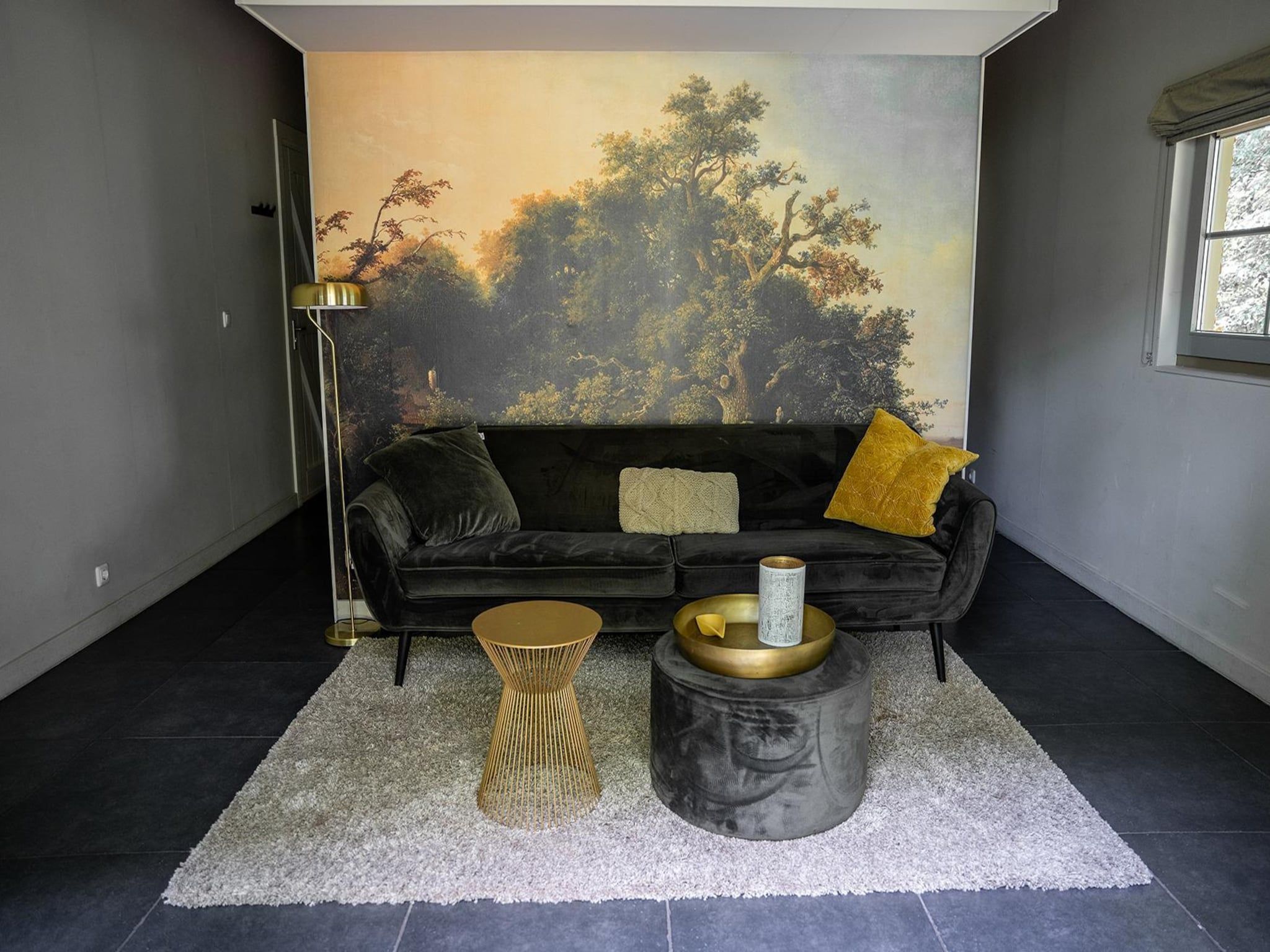 De woonkamer van Vlindervallei Studio 2p in Ermelo