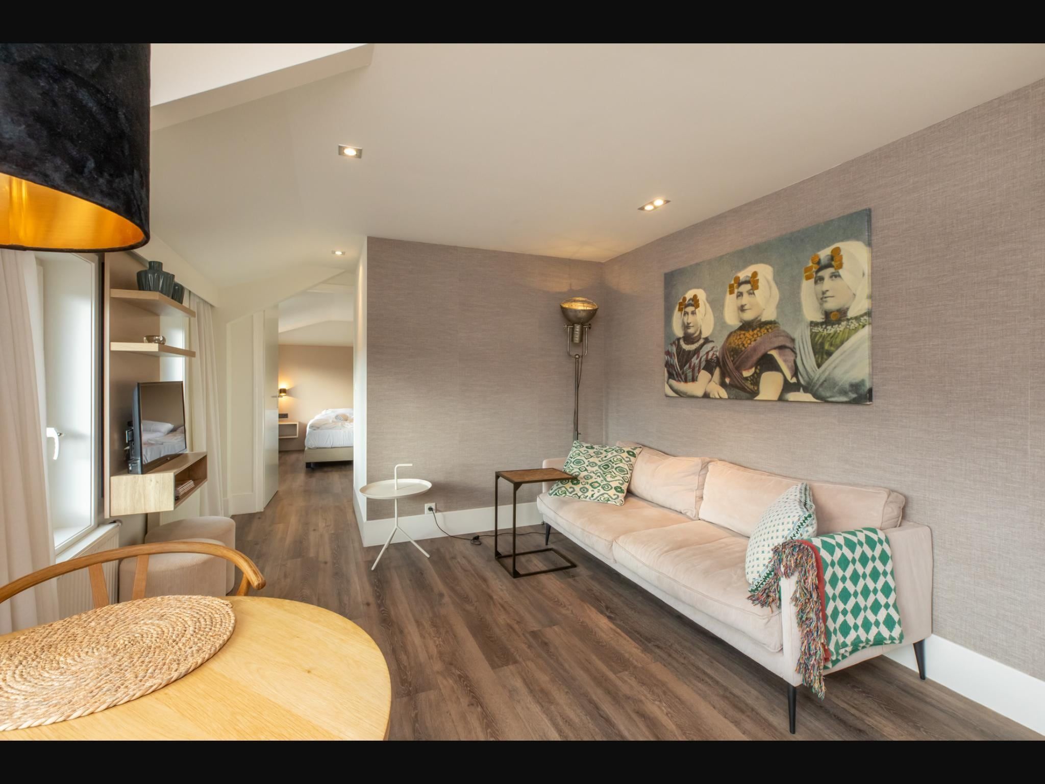 De woonkamer van Overnachten in Zoutelande  Comfortabel Appartement Langstraat 5A in Zoutelande