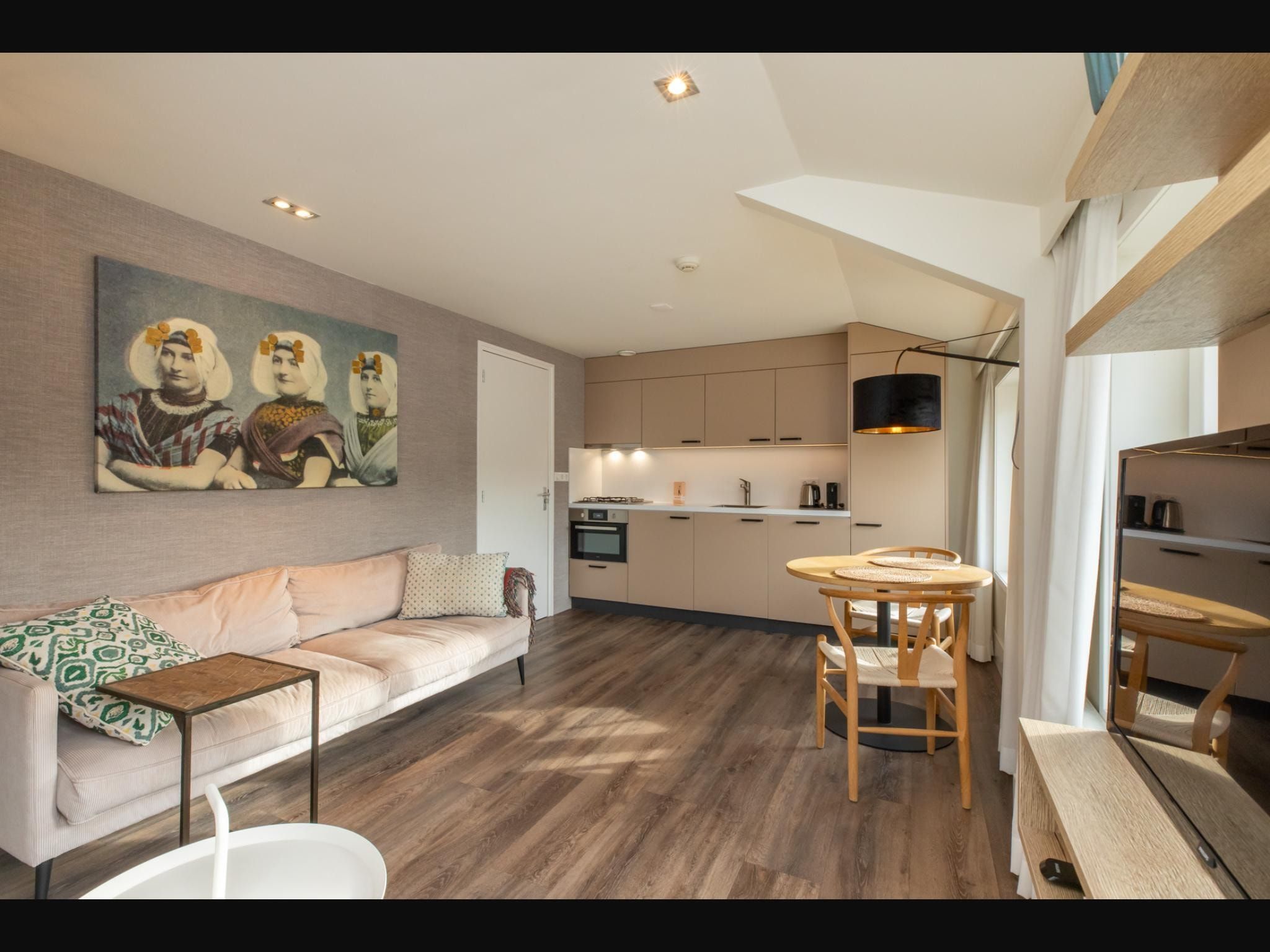 De woonkamer van Overnachten in Zoutelande  Comfortabel Appartement Langstraat 5A in Zoutelande