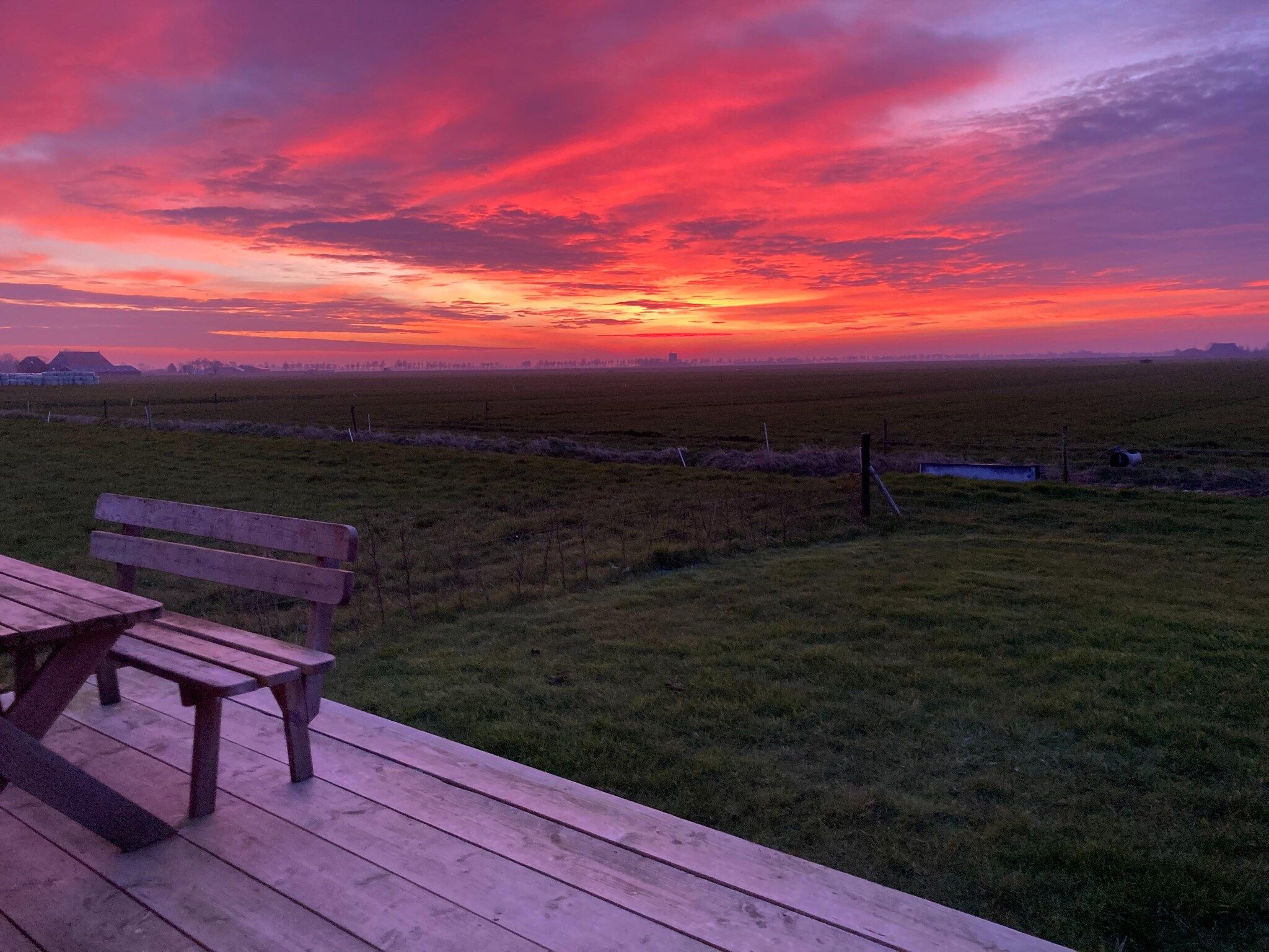 Het uitzicht vanaf Grutto in Tjerkgaast