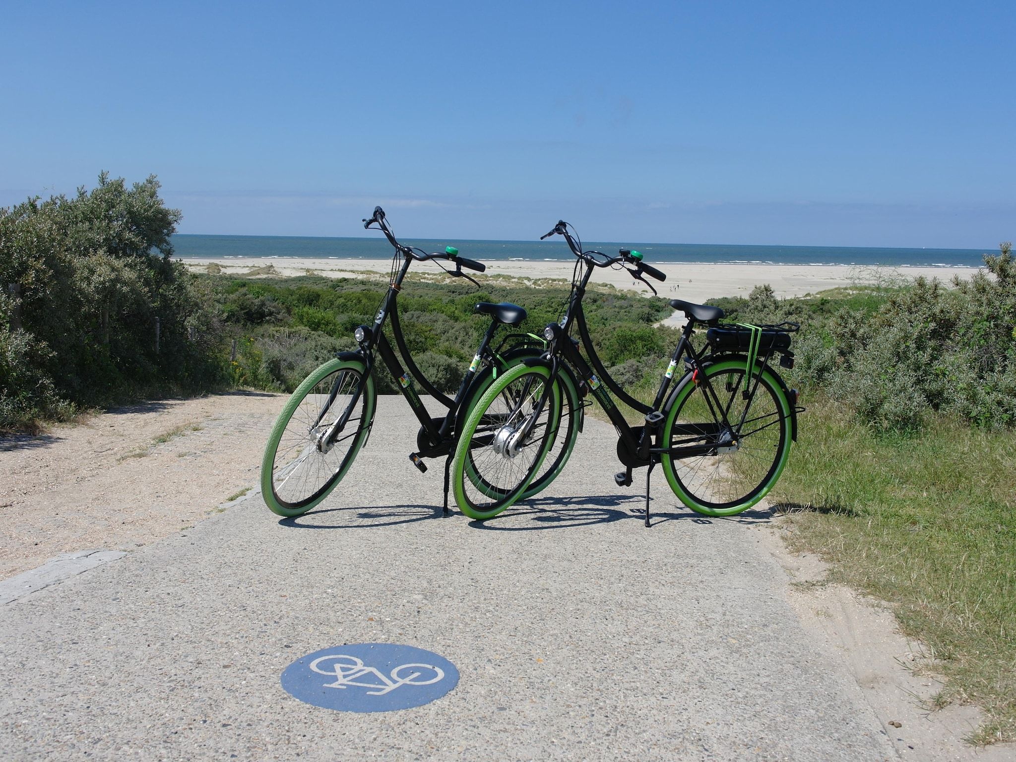 Parkfaciliteiten bij Chalet - Camping de Duinhoeve 'Bosdier' in Burgh-Haamstede