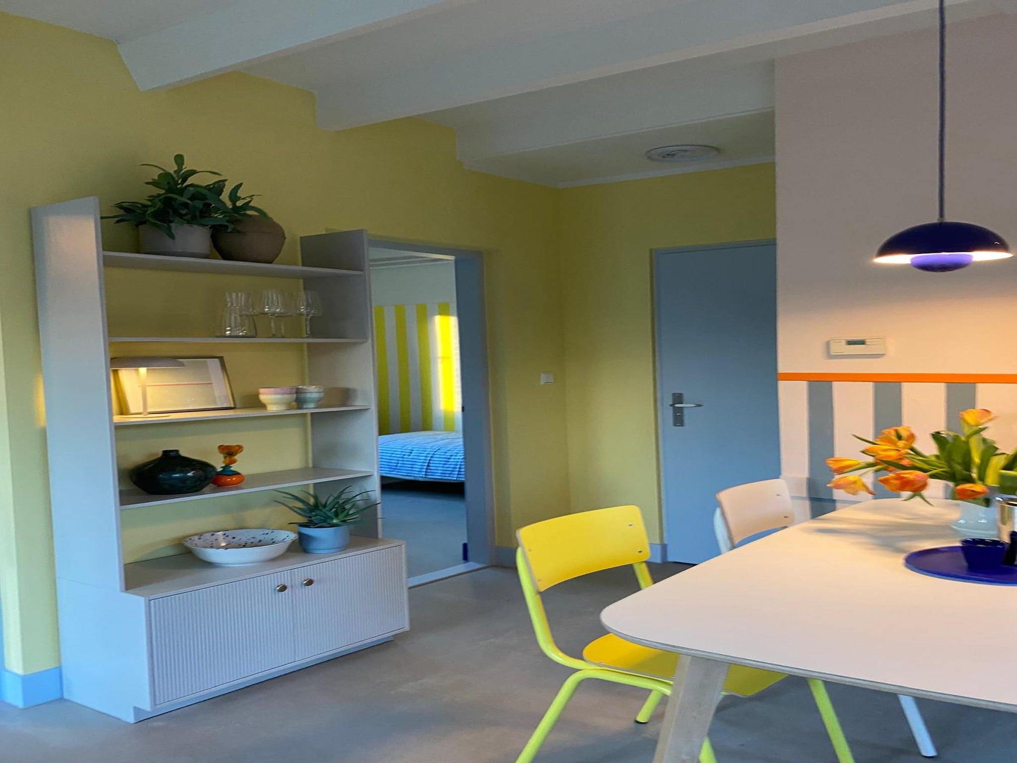 De eetkamer van Nana's in Noordwijkerhout