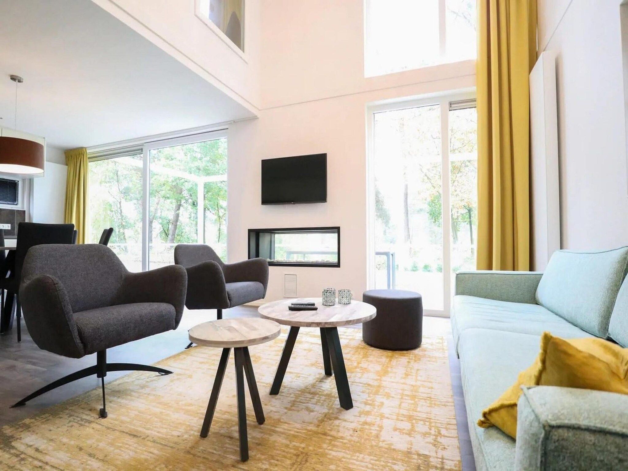 De woonkamer van Cube Magnifique 6 in Otterlo