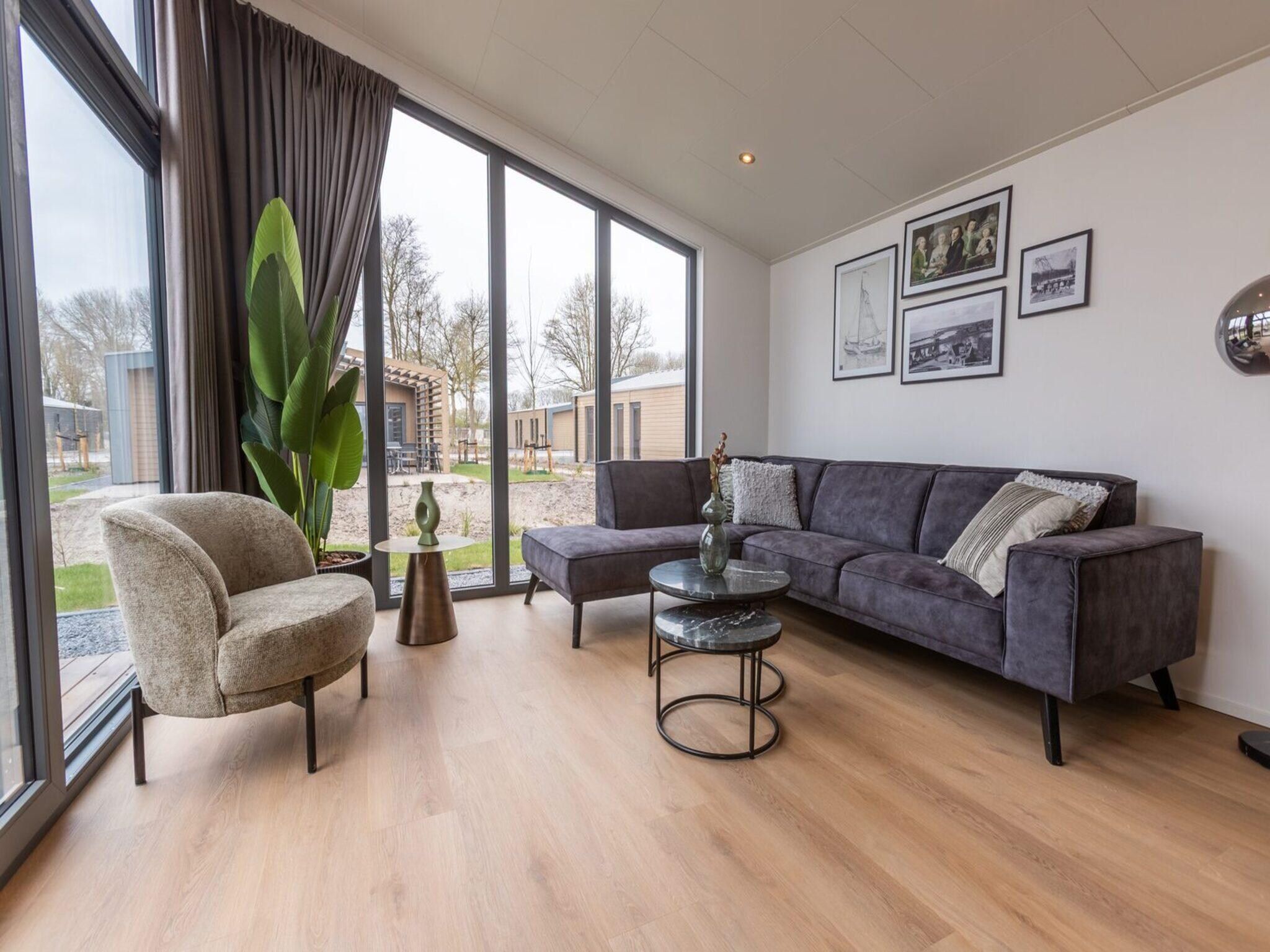 De woonkamer van Cube Split Sauna 4 in Enkhuizen