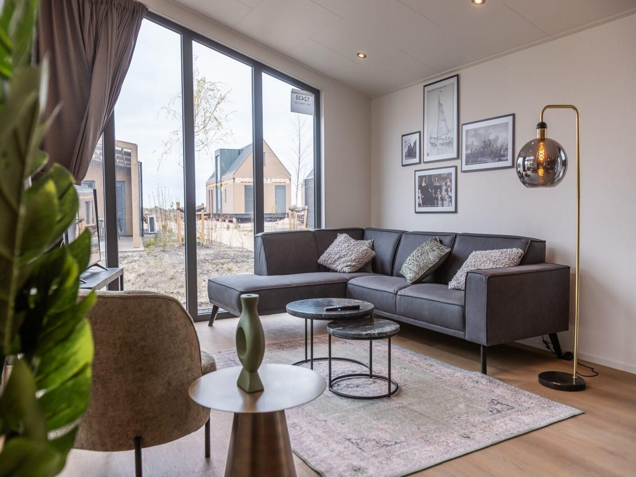 De woonkamer van Cube Split Culinair Sauna 4 in Enkhuizen