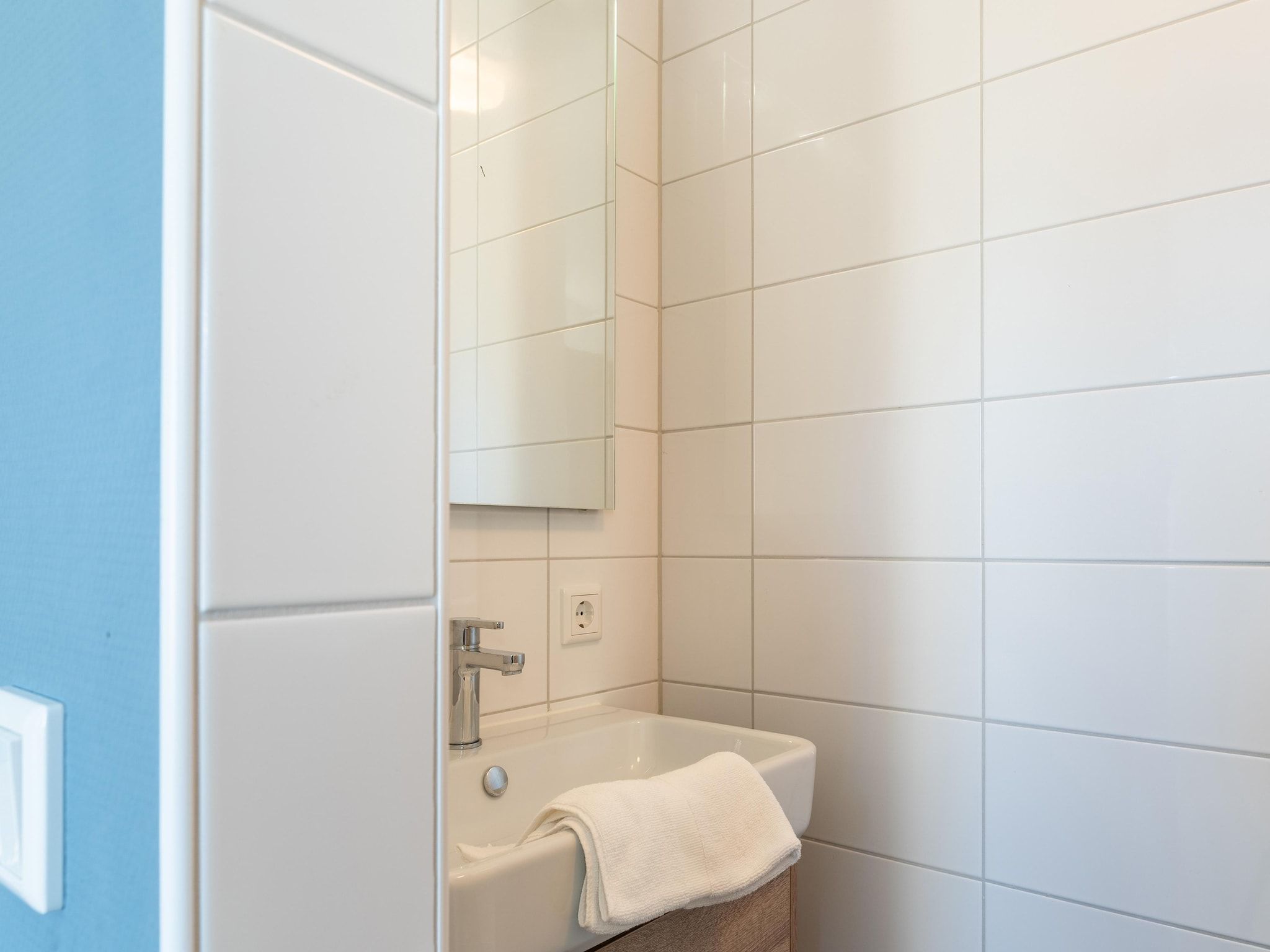 De badkamer van Wulpdal 63 in Scherpenisse