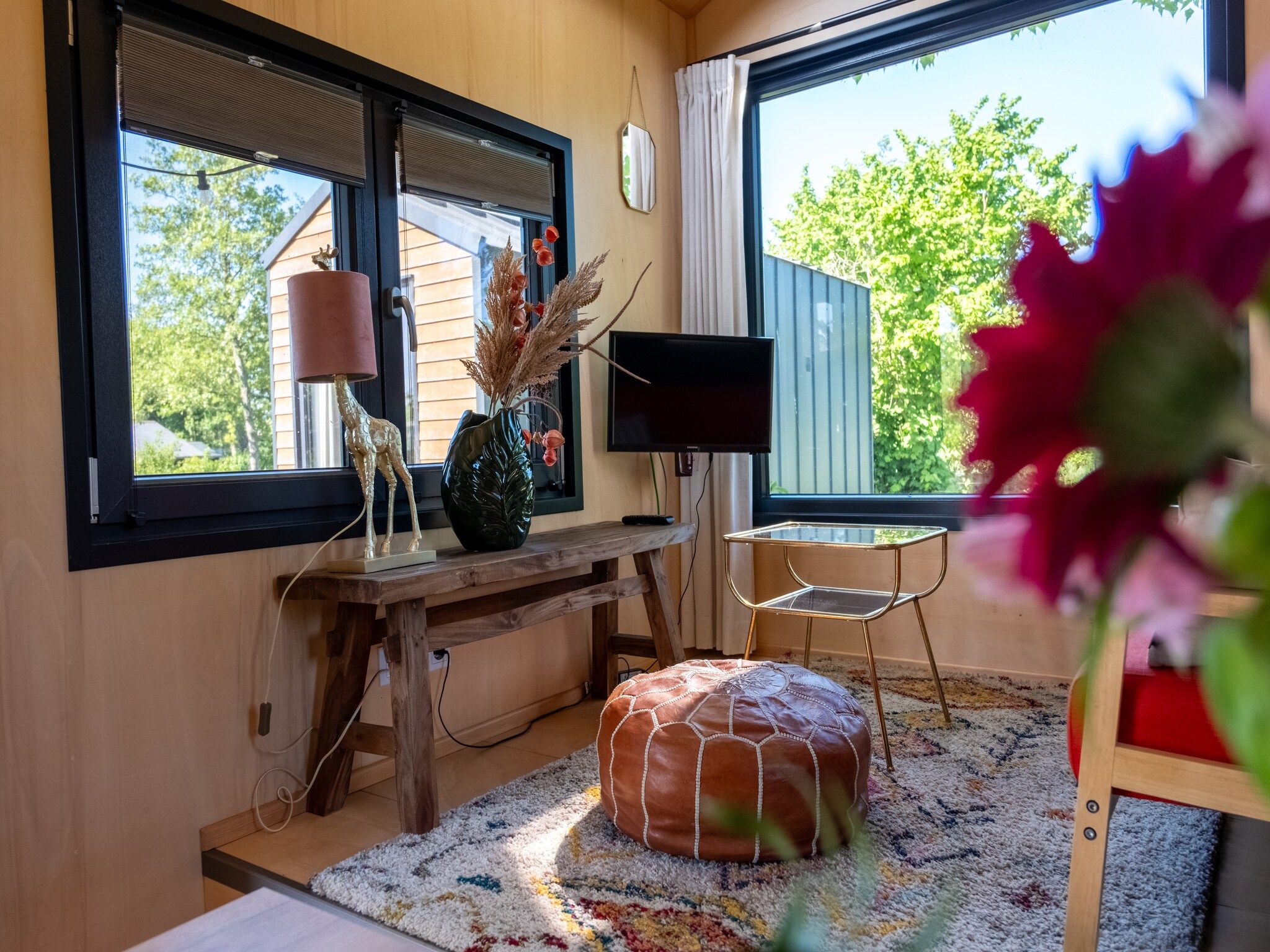 De woonkamer van Tiny house voor 2  2 personen in Scherpenzeel (FR)