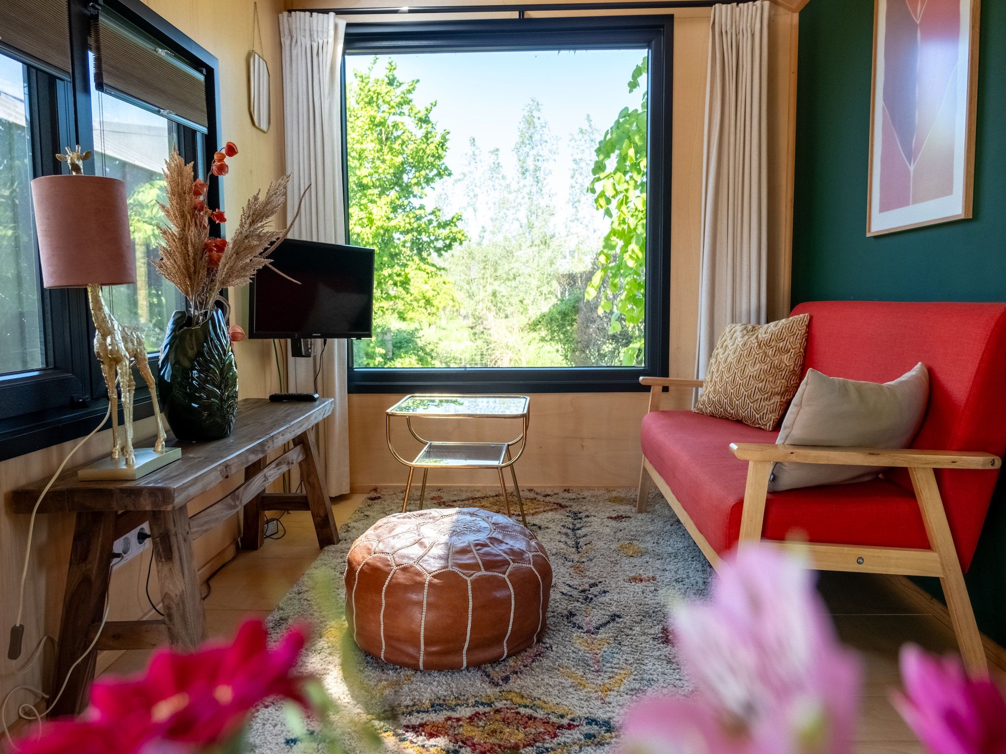 De woonkamer van Tiny house voor 2  2 personen in Scherpenzeel (FR)