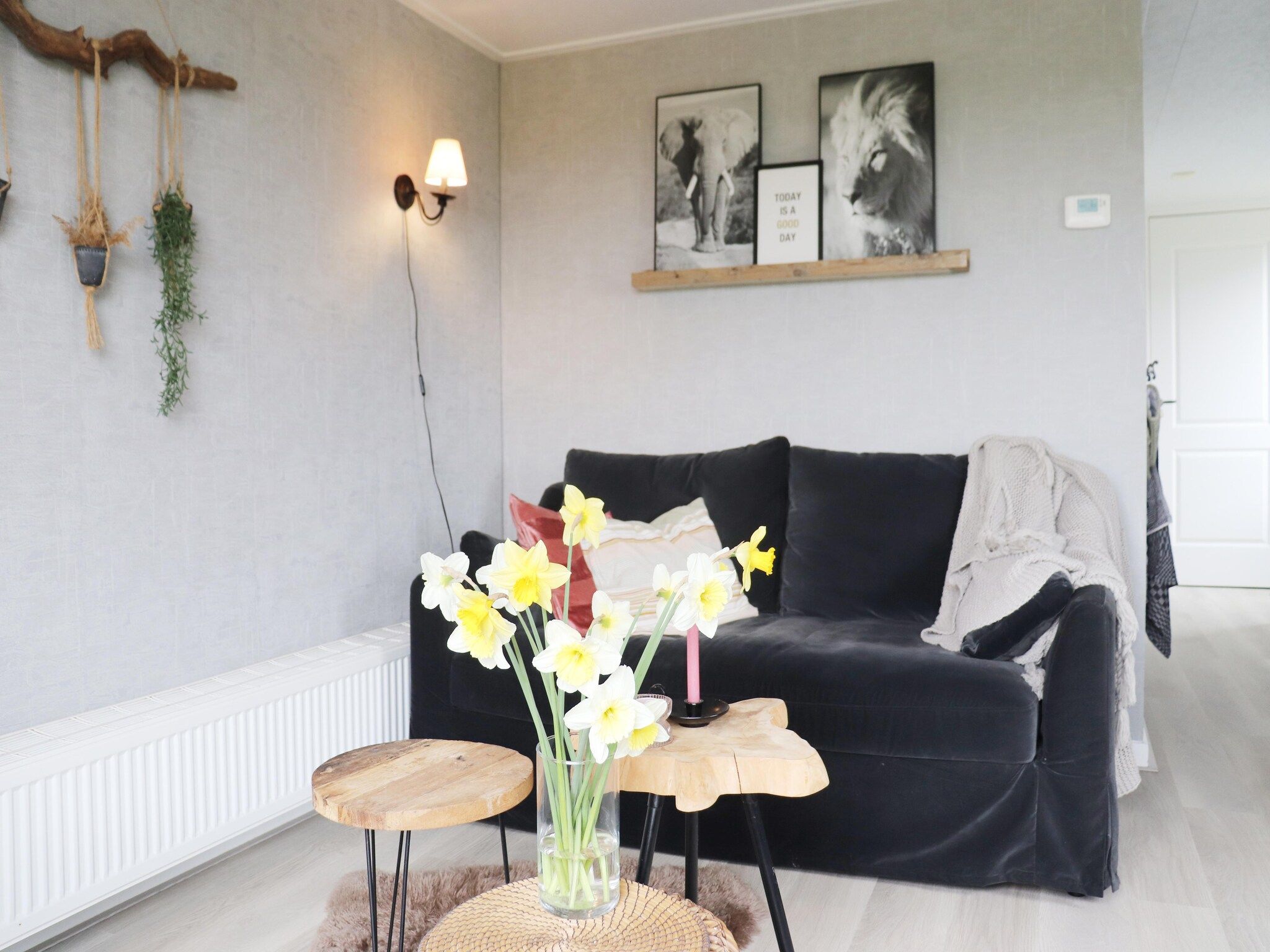 De woonkamer van Grutto en Turleluur in Tjerkgaast