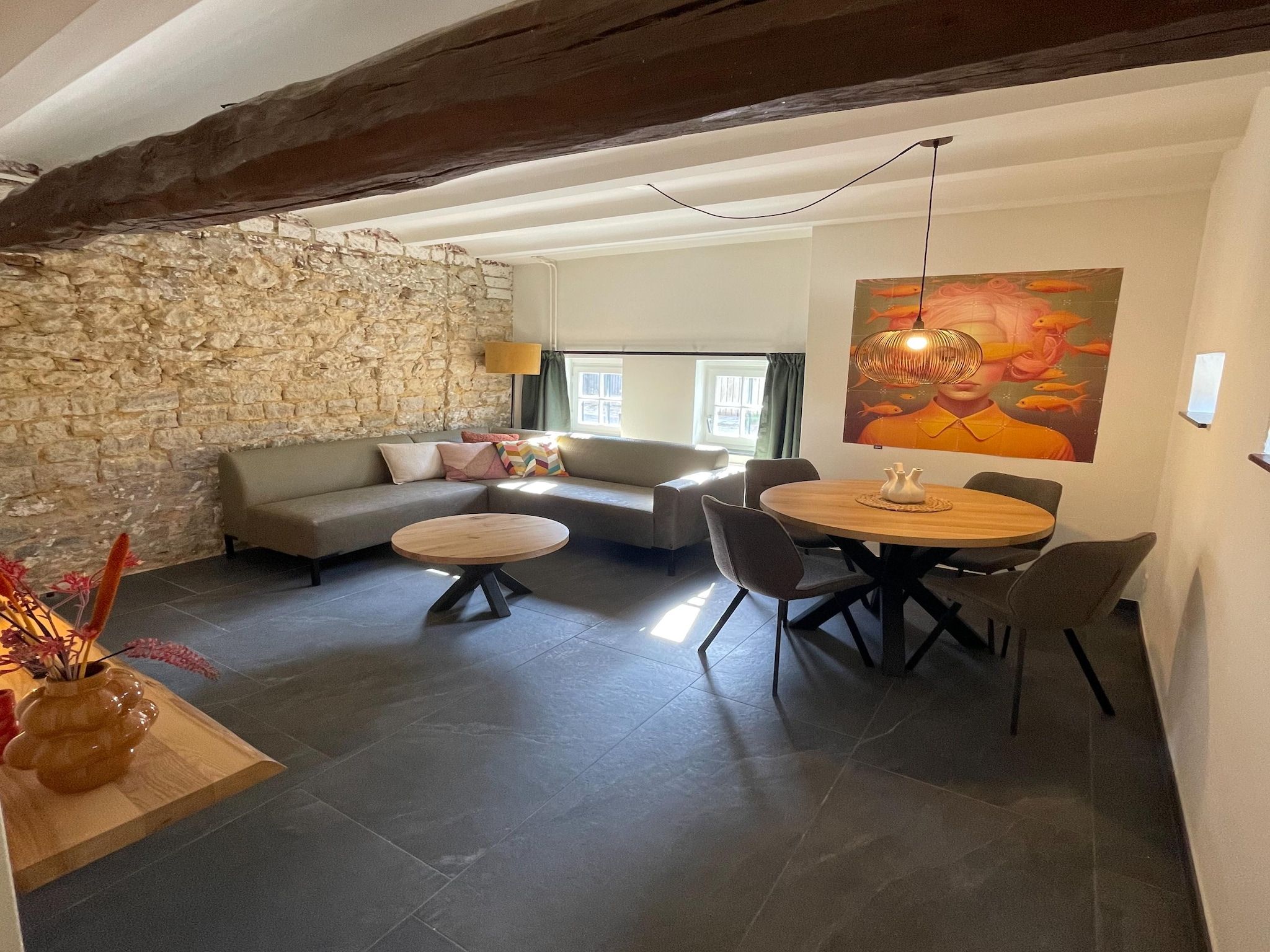 De woonkamer van Valleyview Cottages - NR17 in Voerendaal