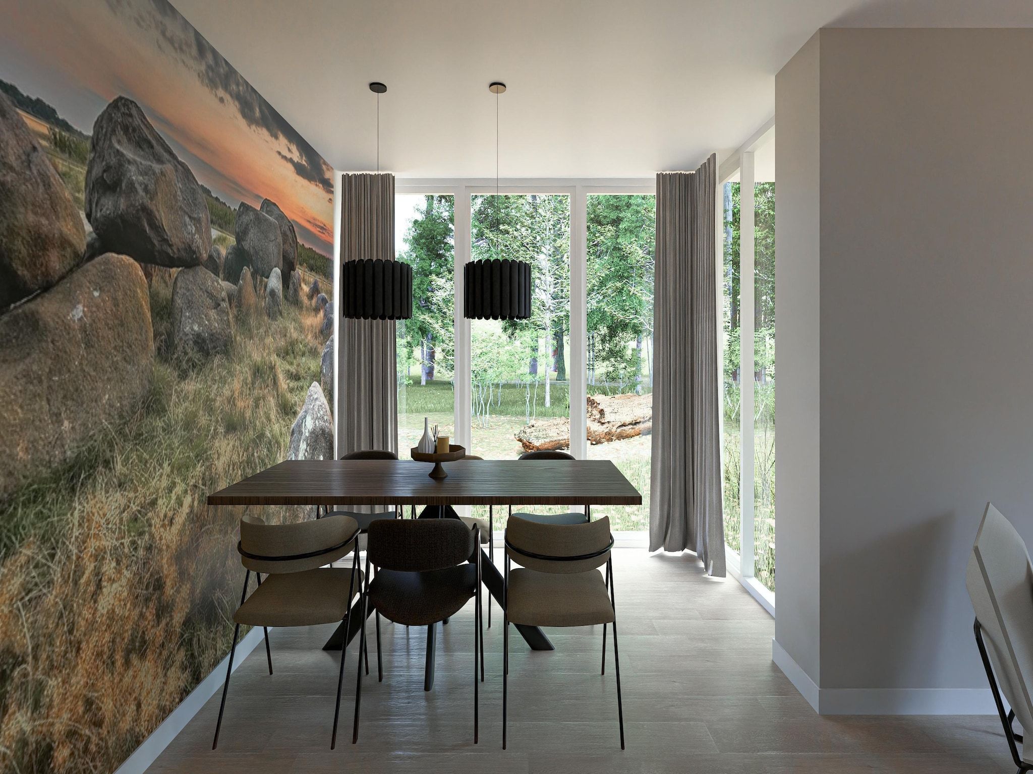 De eetkamer van Draagsteen Outdoor Wellness in TA Gasselte