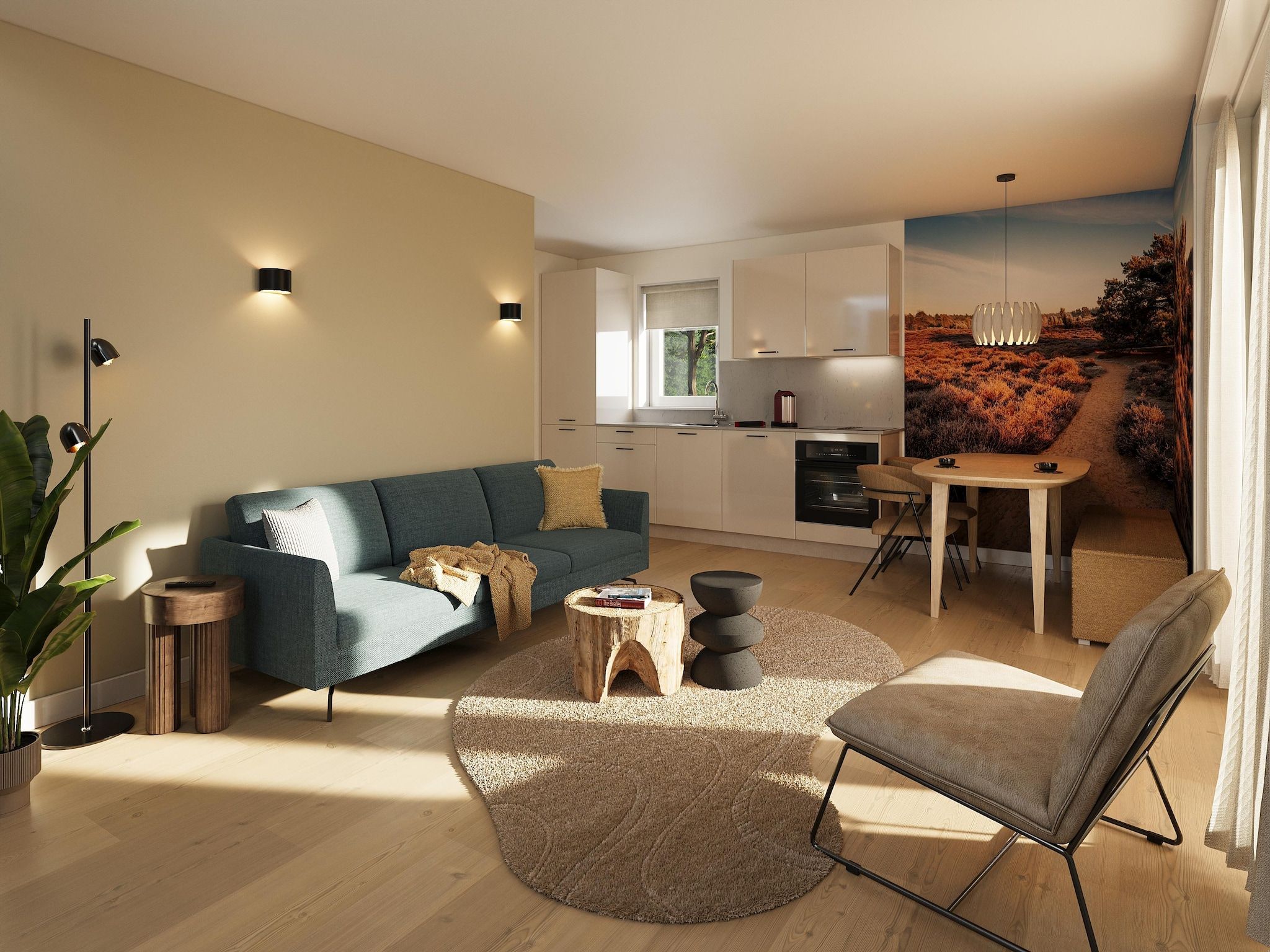 De woonkamer van Zwanemeerbos Lifestyle in TA Gasselte