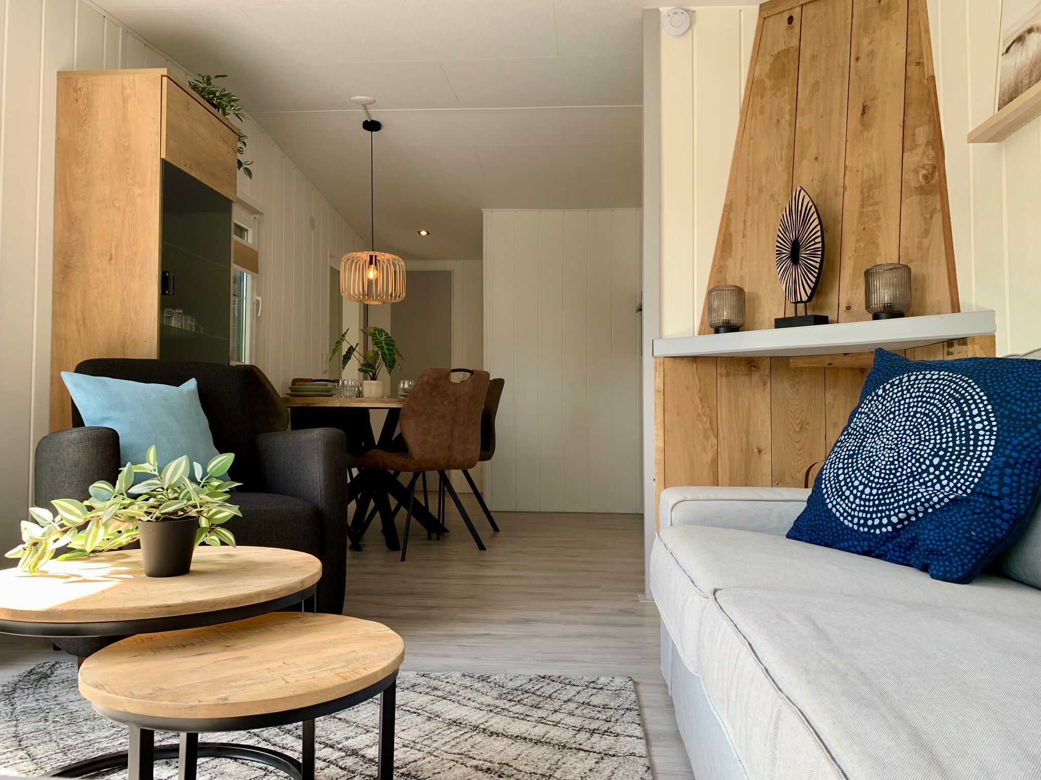 De woonkamer van Campanula 211 in Sint Maartenszee