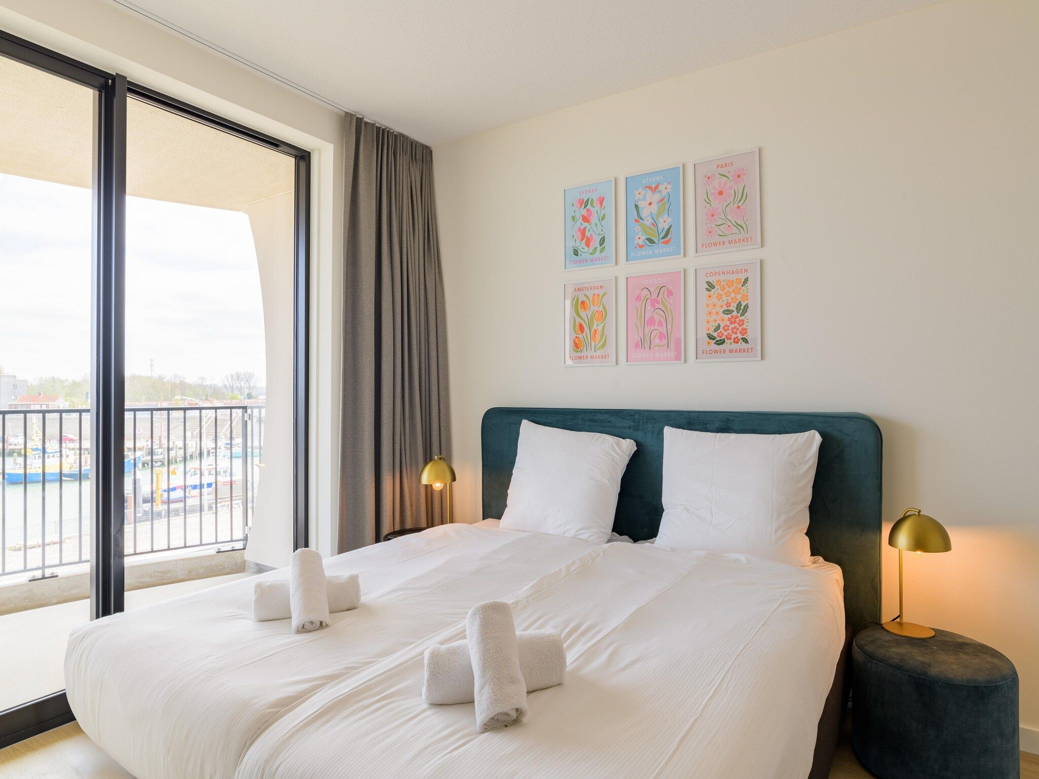 Een slaapkamer van Breskens Apartments & Penthouses 17 in Breskens