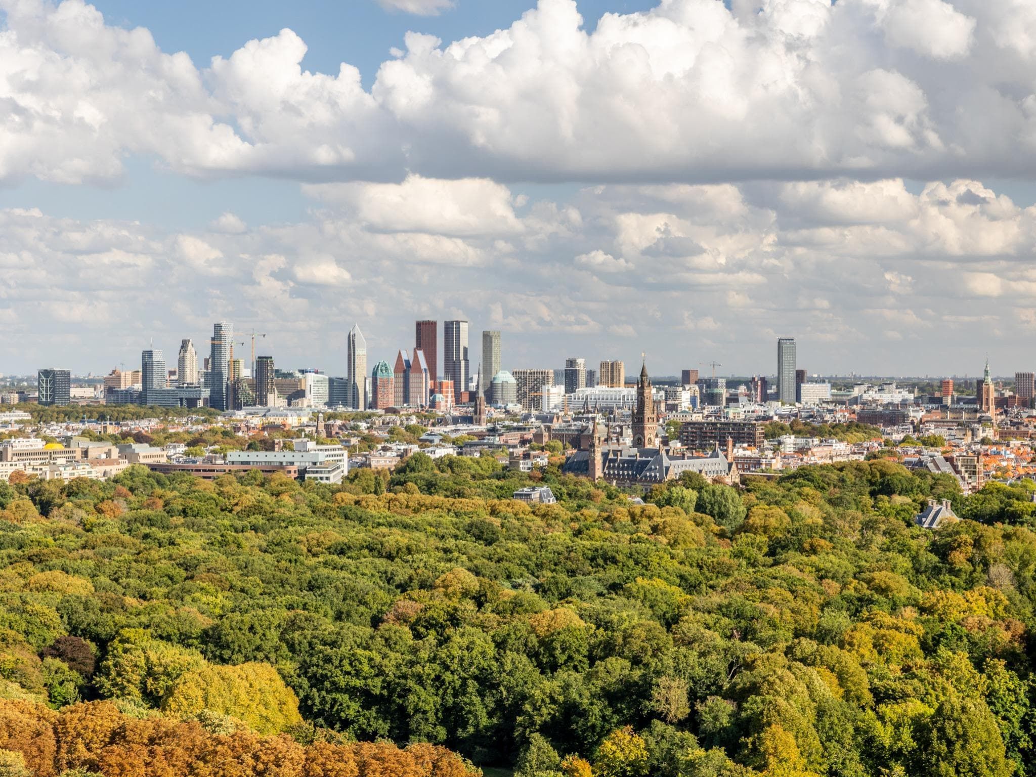 Het uitzicht vanaf Toren van Oud 3 in Den Haag