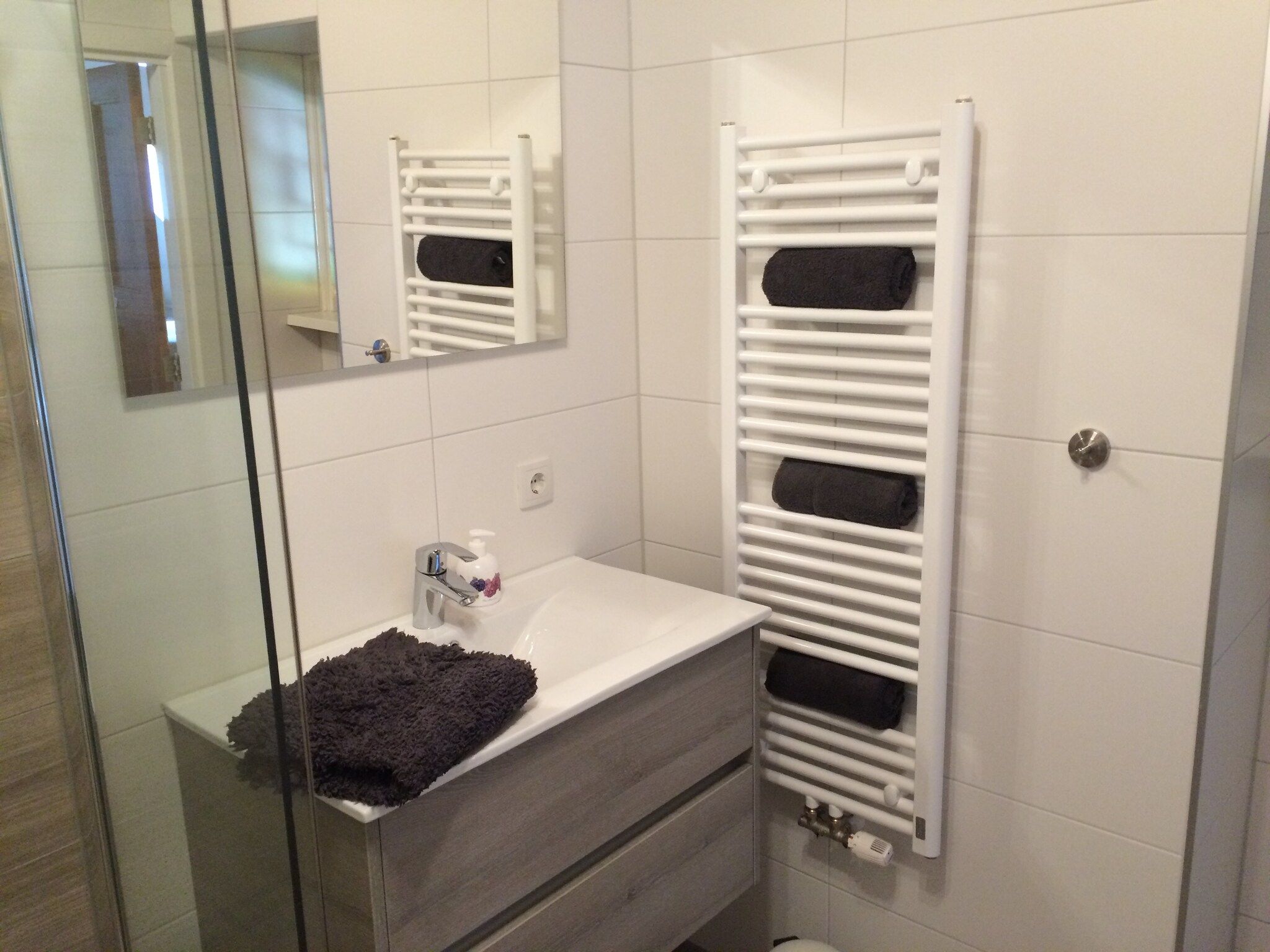 De badkamer van Appartement Boerderij in Schagen