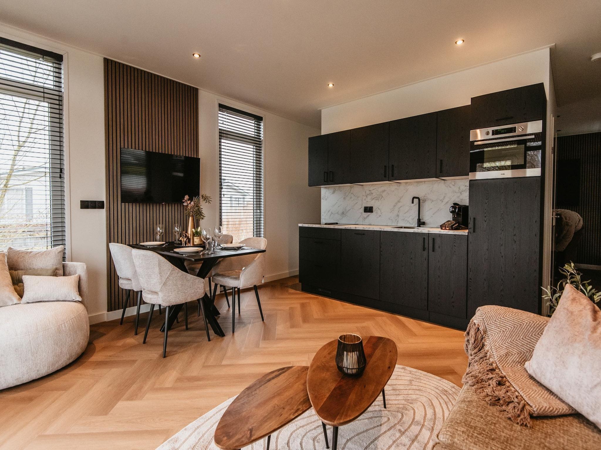 De keuken van Chalet aan het Water - Betuwse Hofjes - 4 pax December in Kesteren