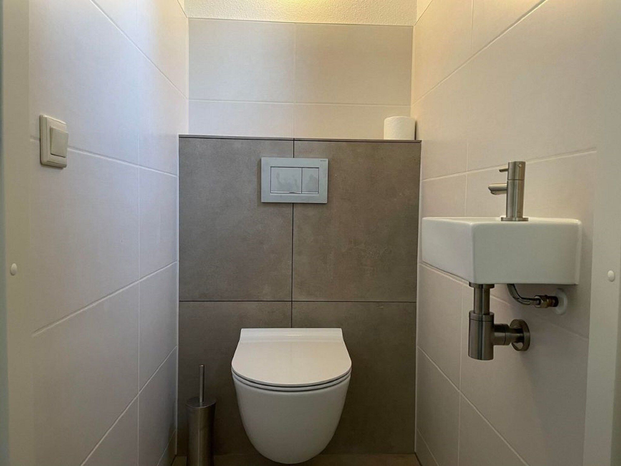 De badkamer van Chaletwoning in Sint Nicolaasga