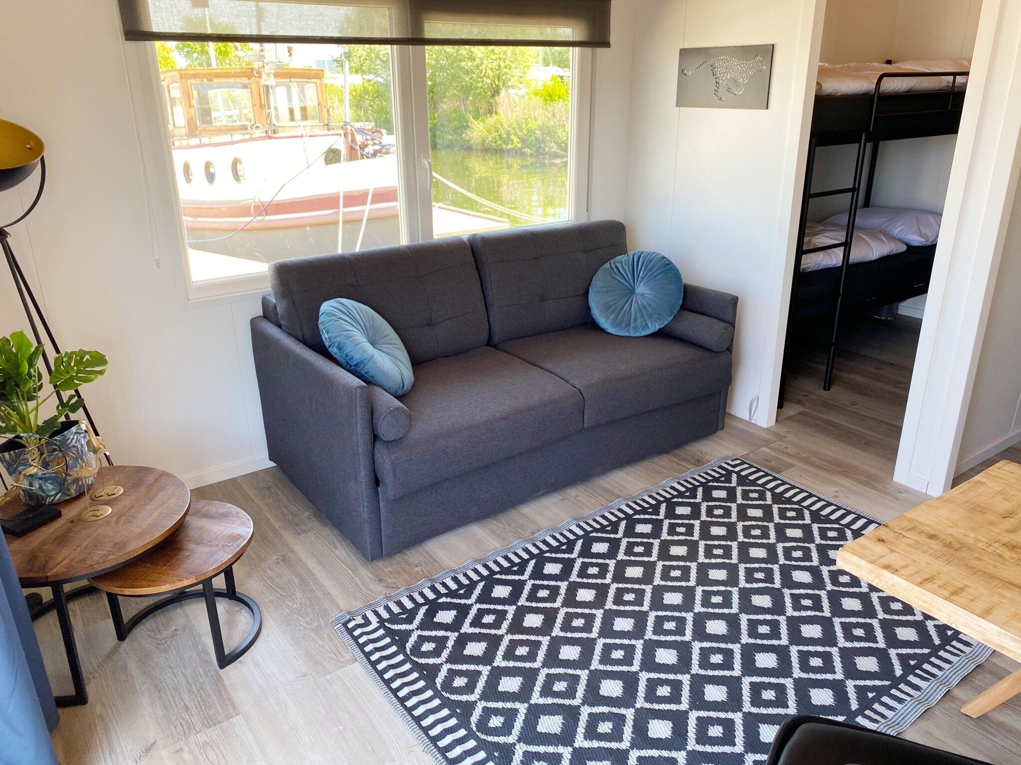 De woonkamer van Chalets in Almere