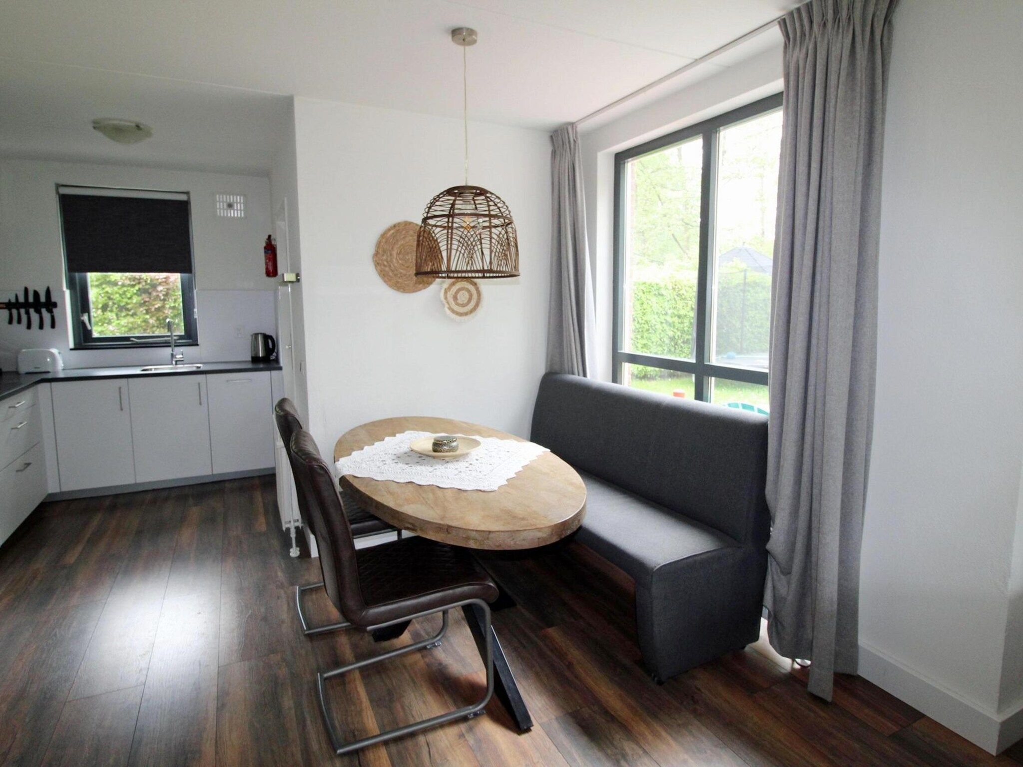 De woonkamer van 6 - Persons Bungalow La Moufflon in Ewijk