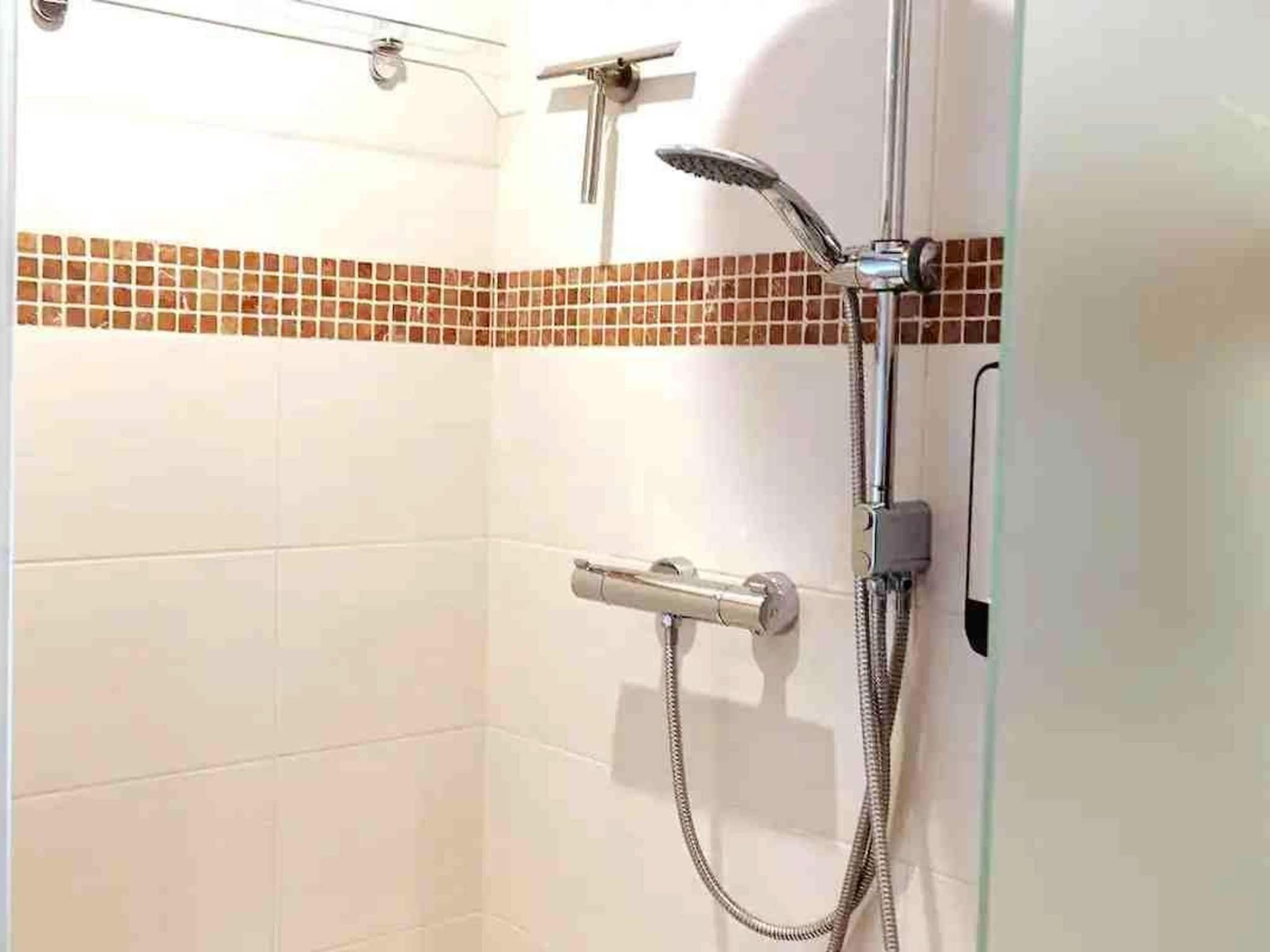 De badkamer van 6 - Person Forest Pet & Family Bungalow in Ewijk