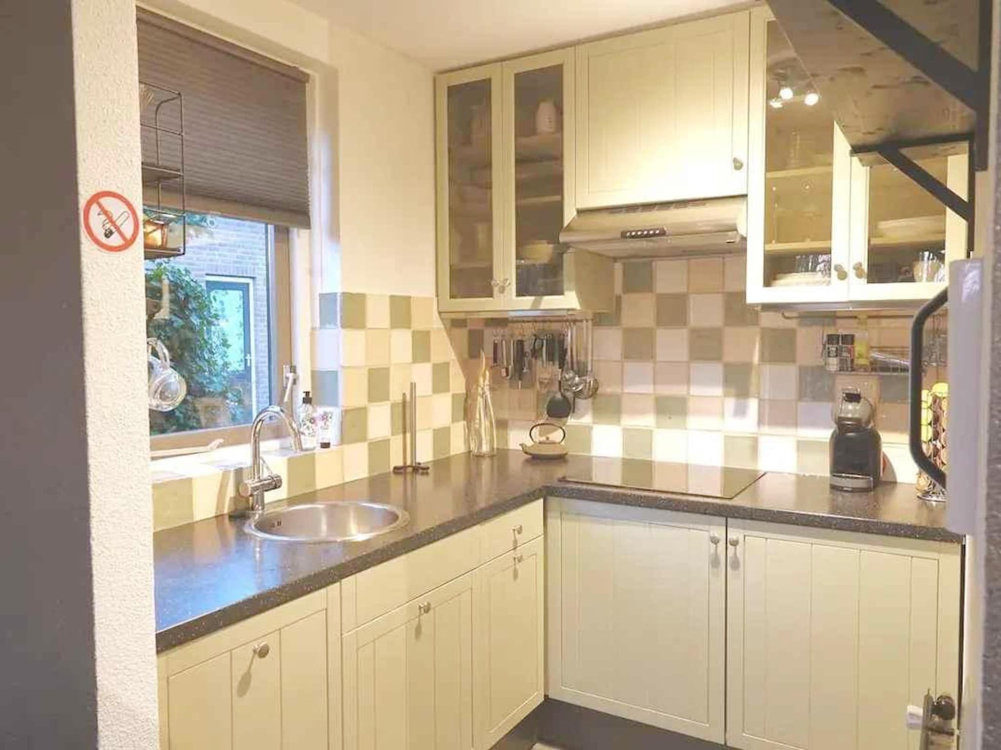 De keuken van 6 - Person Forest Pet & Family Bungalow in Ewijk