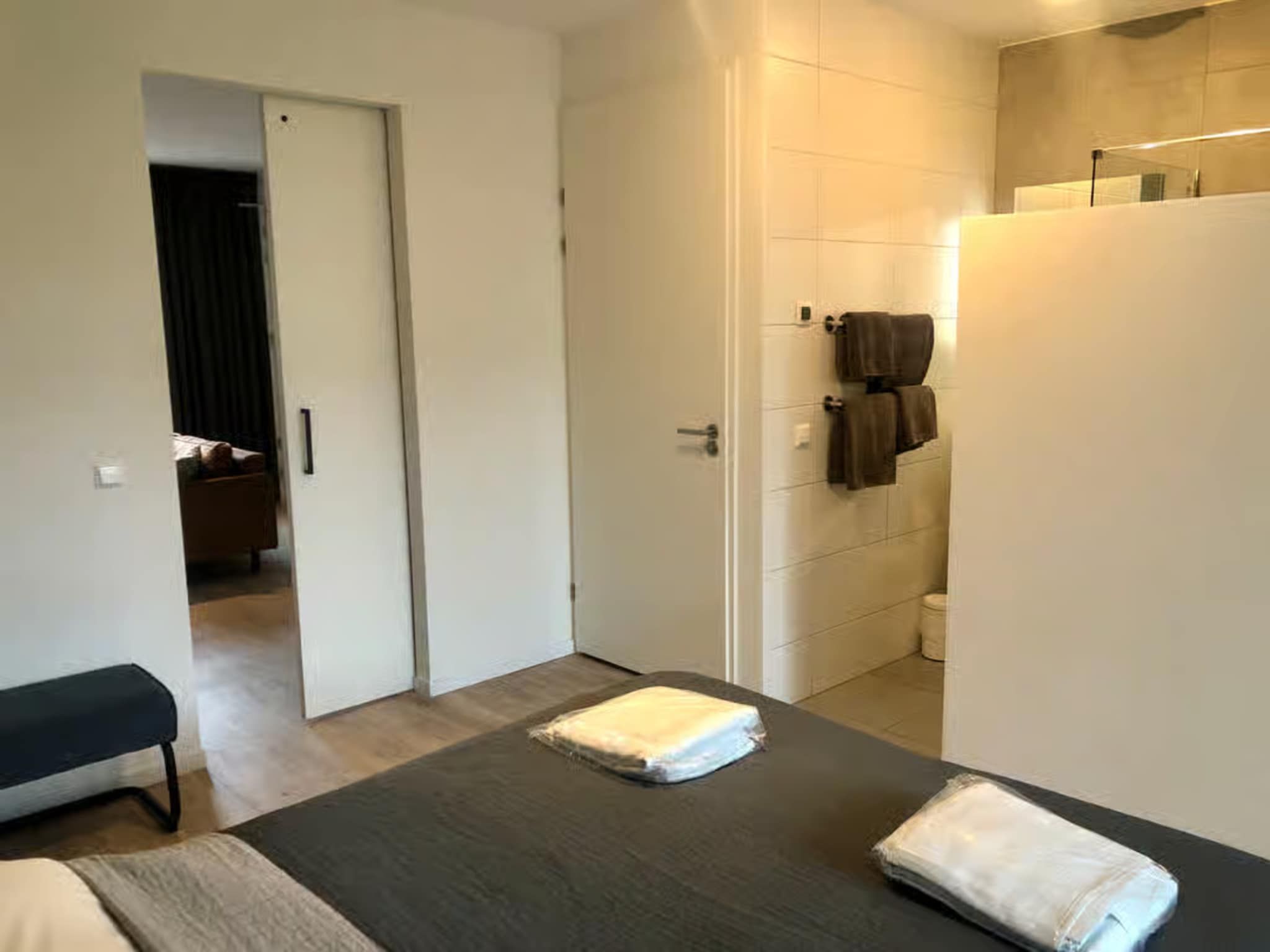 Een slaapkamer van Plein 40 Lodge 15 in Zoutelande
