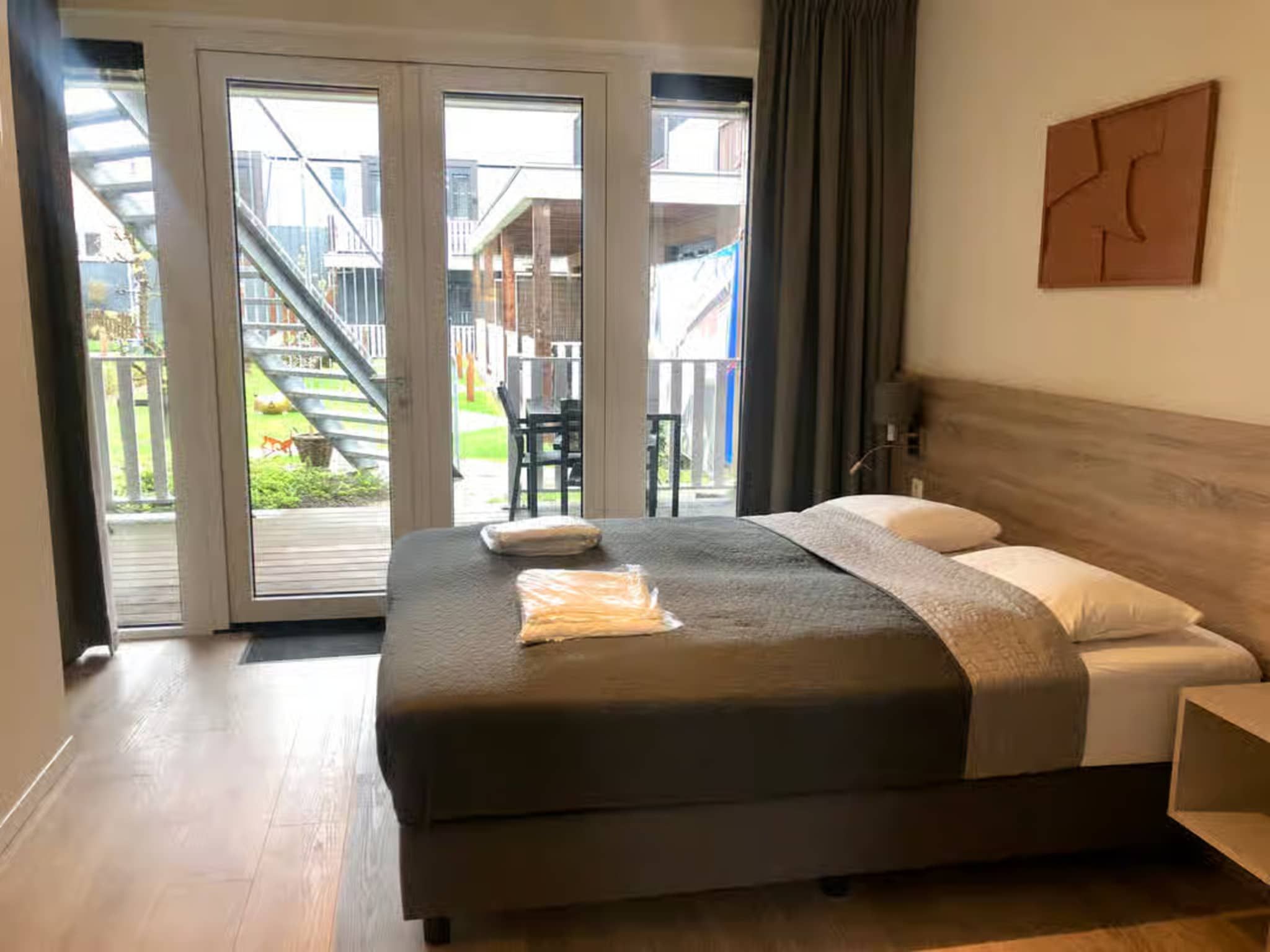 Een slaapkamer van Plein 40 Lodge 15 in Zoutelande