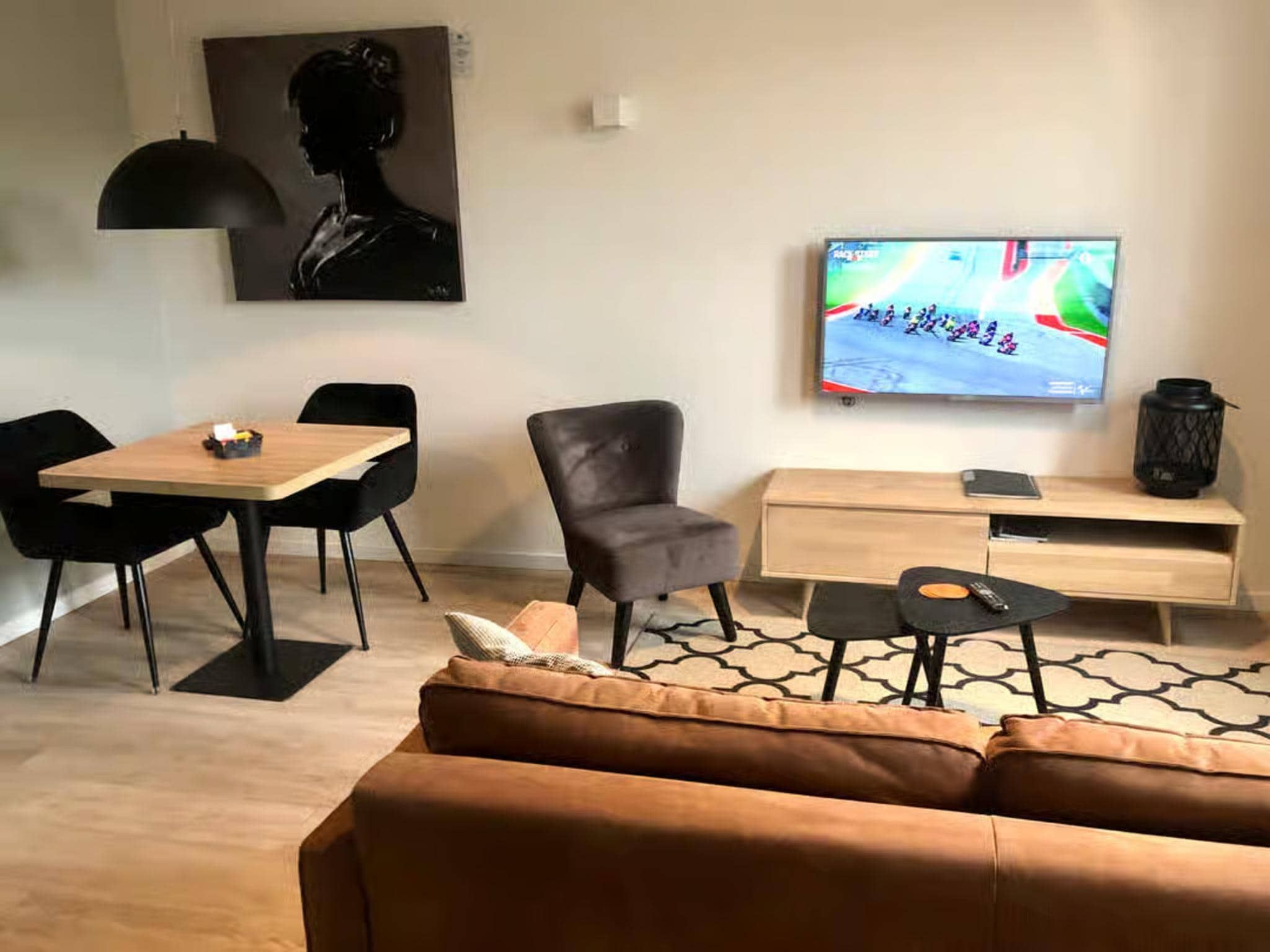 De woonkamer van Plein 40 Lodge 15 in Zoutelande