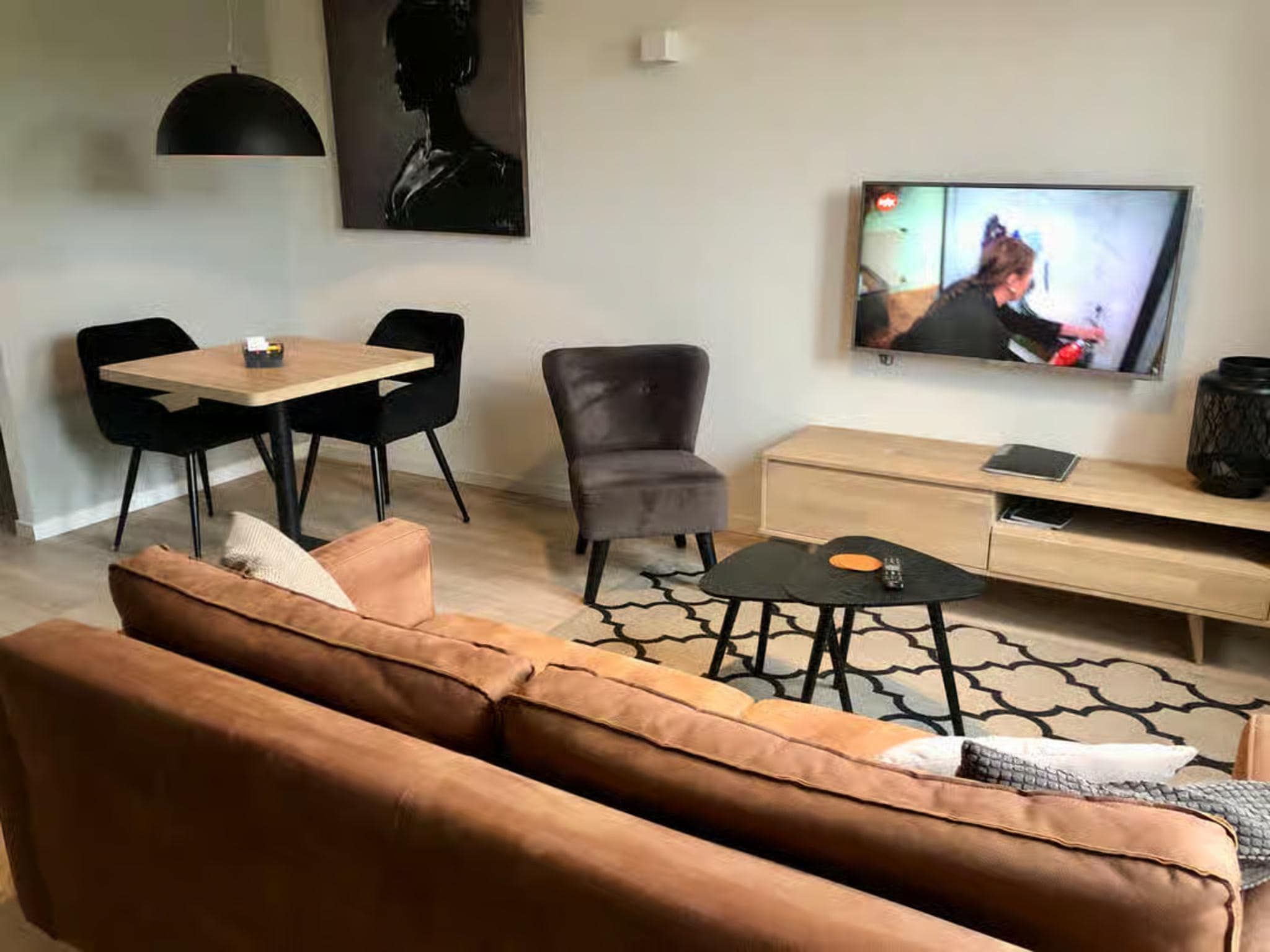 De woonkamer van Plein 40 Lodge 15 in Zoutelande