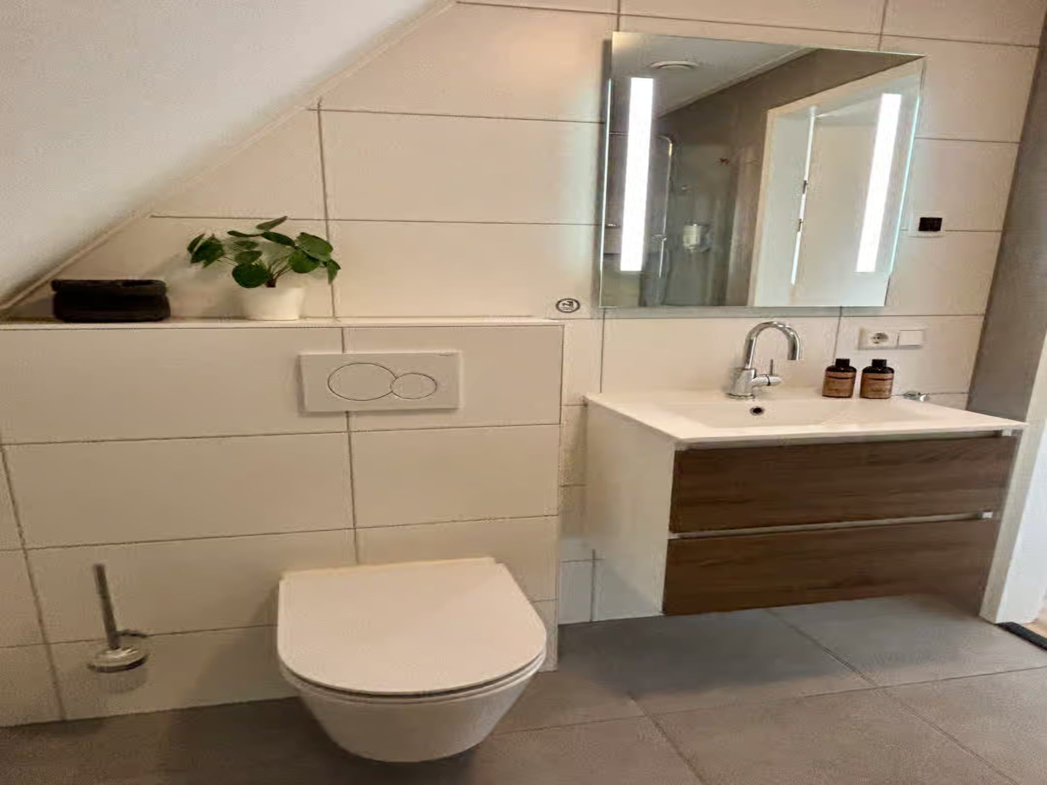 De badkamer van Plein 40 Lodge 26 in Zoutelande