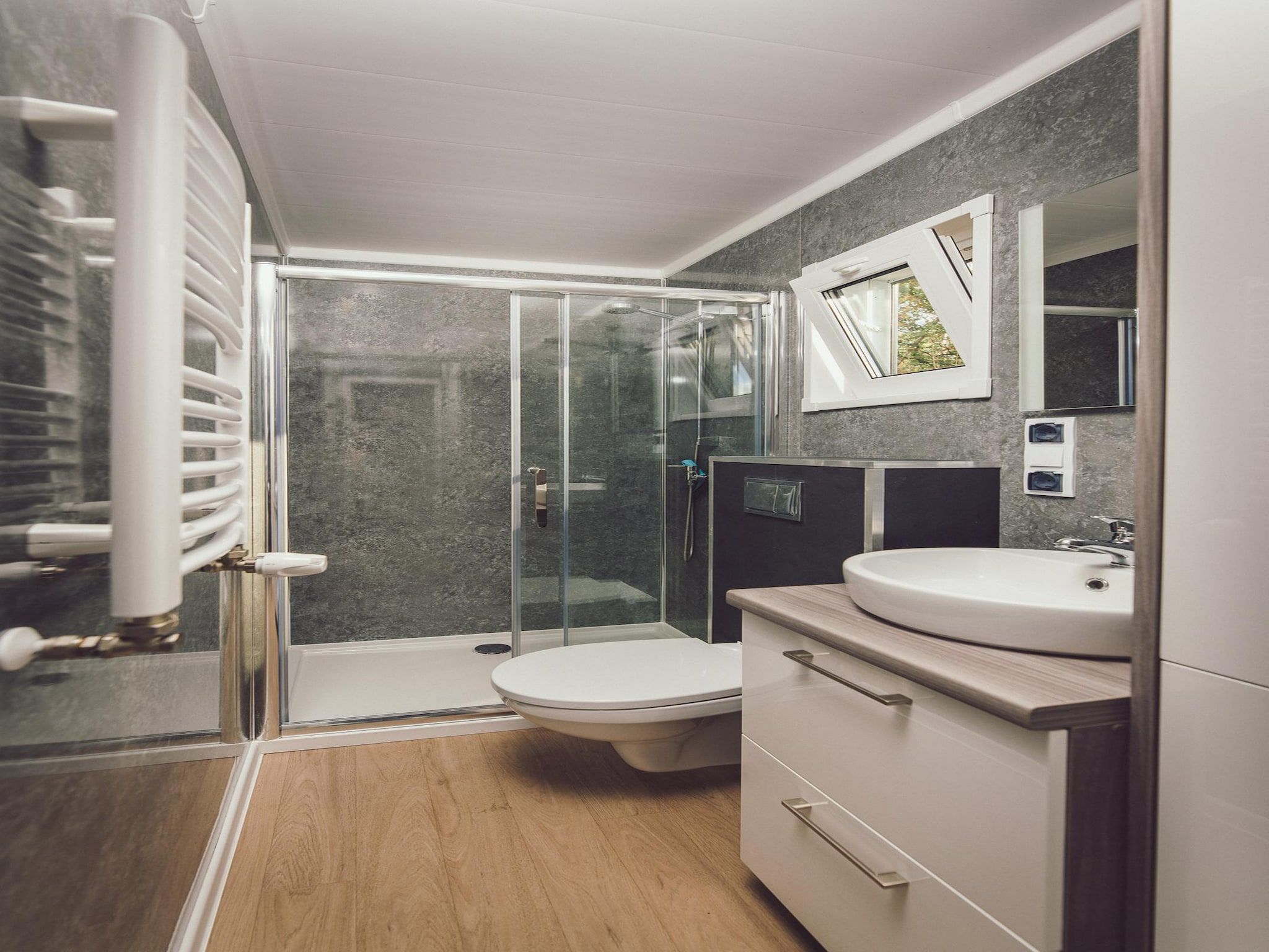 De badkamer van Tiny Cabin with Hottub I 4 people in Rijssen