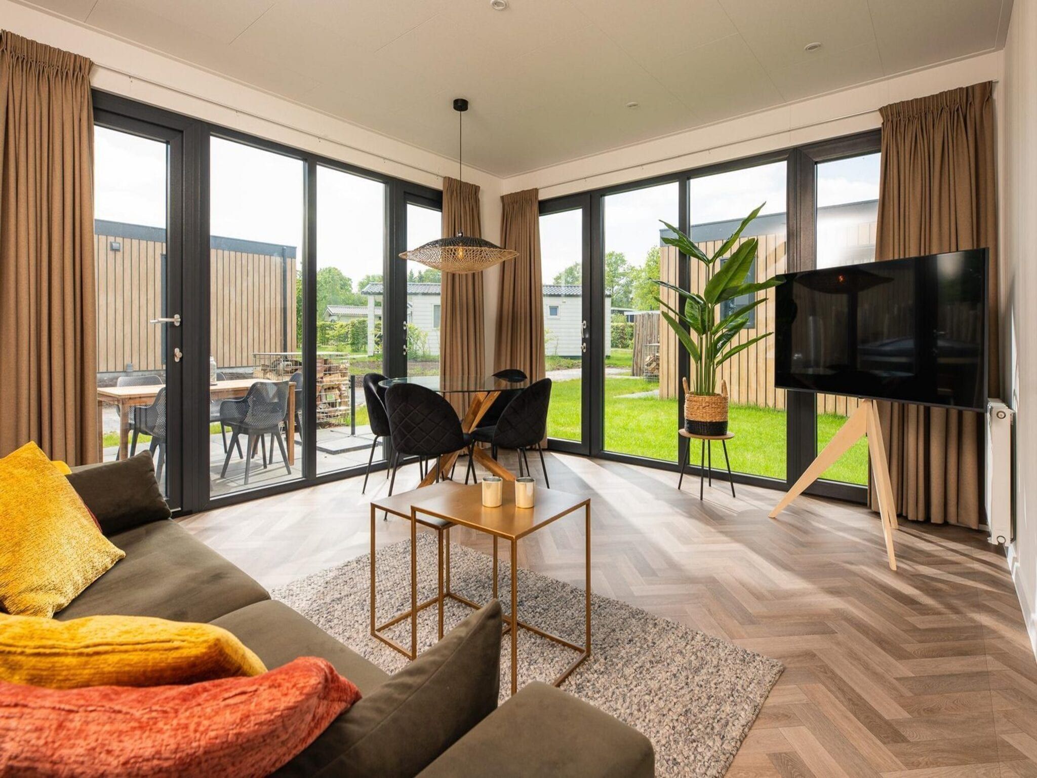 De woonkamer van Oak Lodge I 4 people in Rijssen