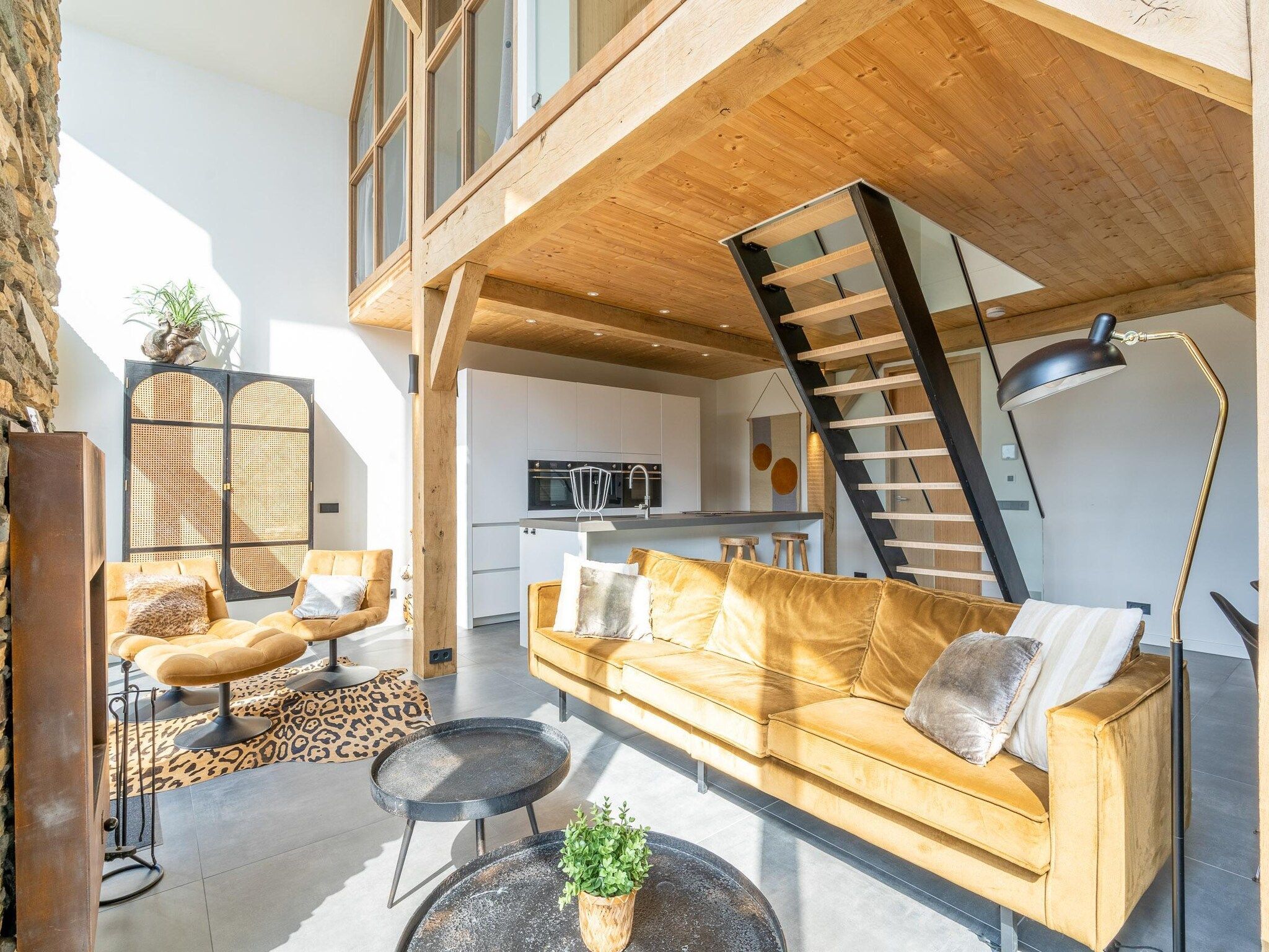 De woonkamer van Villa Buytenplaats 181 in De Koog