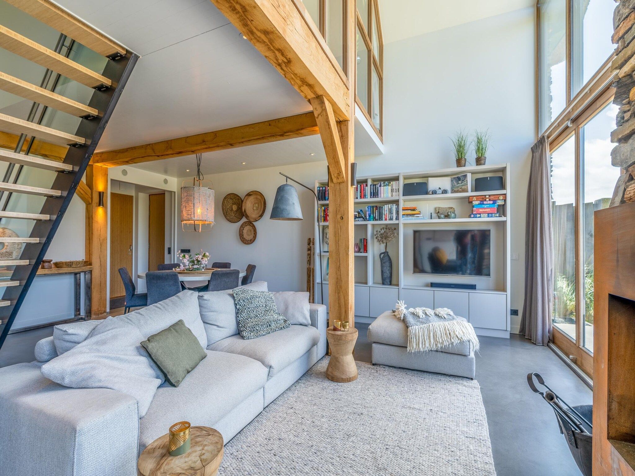 De woonkamer van Villa Buytenplaats 193 in De Koog