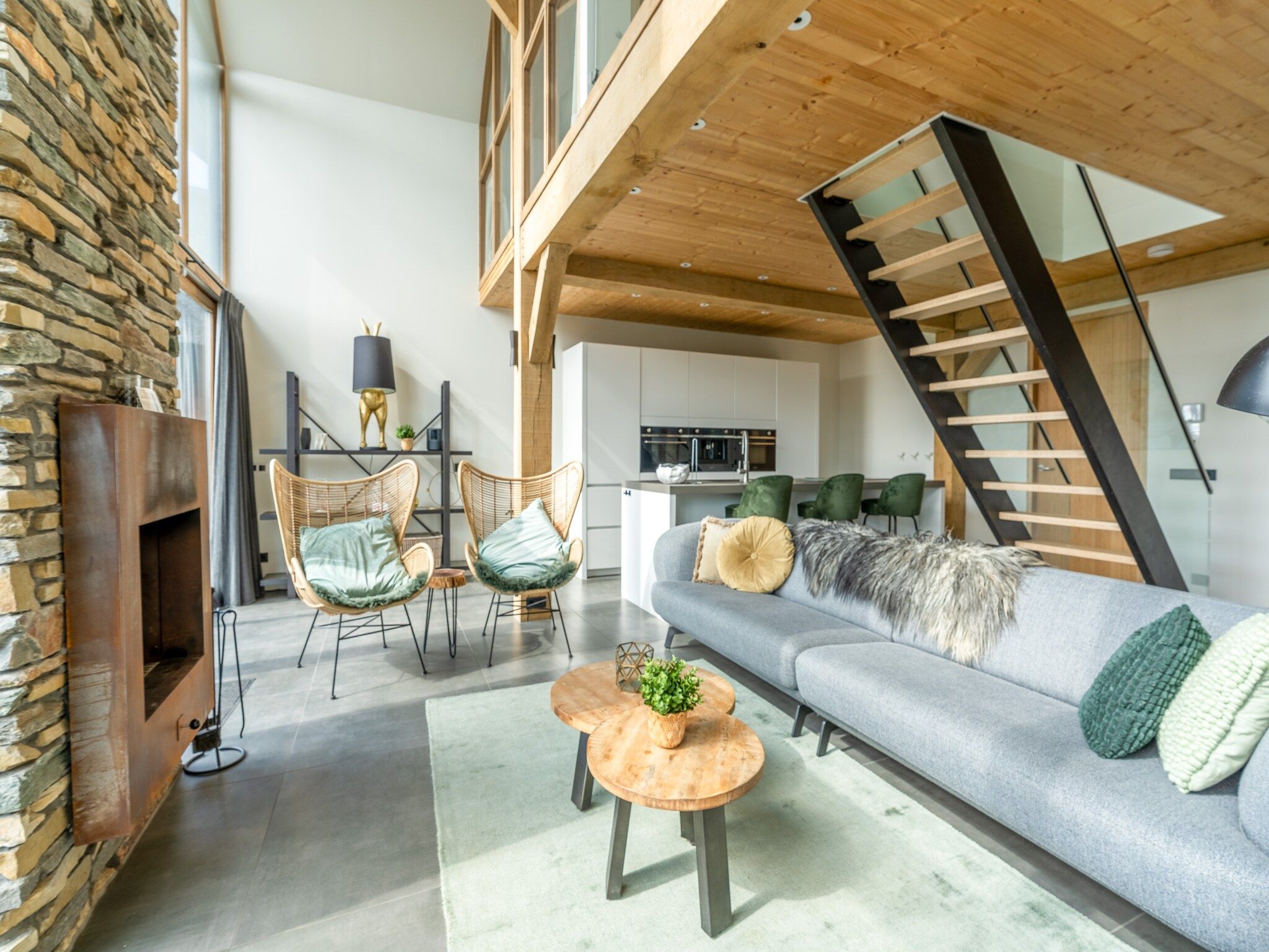 De woonkamer van Villa Buytenplaats 183 in De Koog