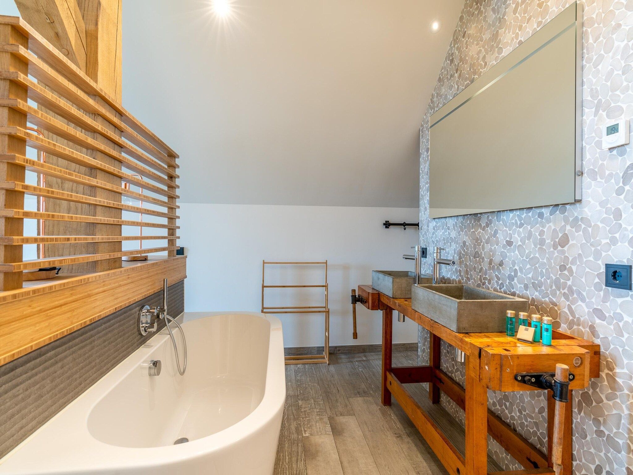 De badkamer van Villa Buytenplaats 183 in De Koog